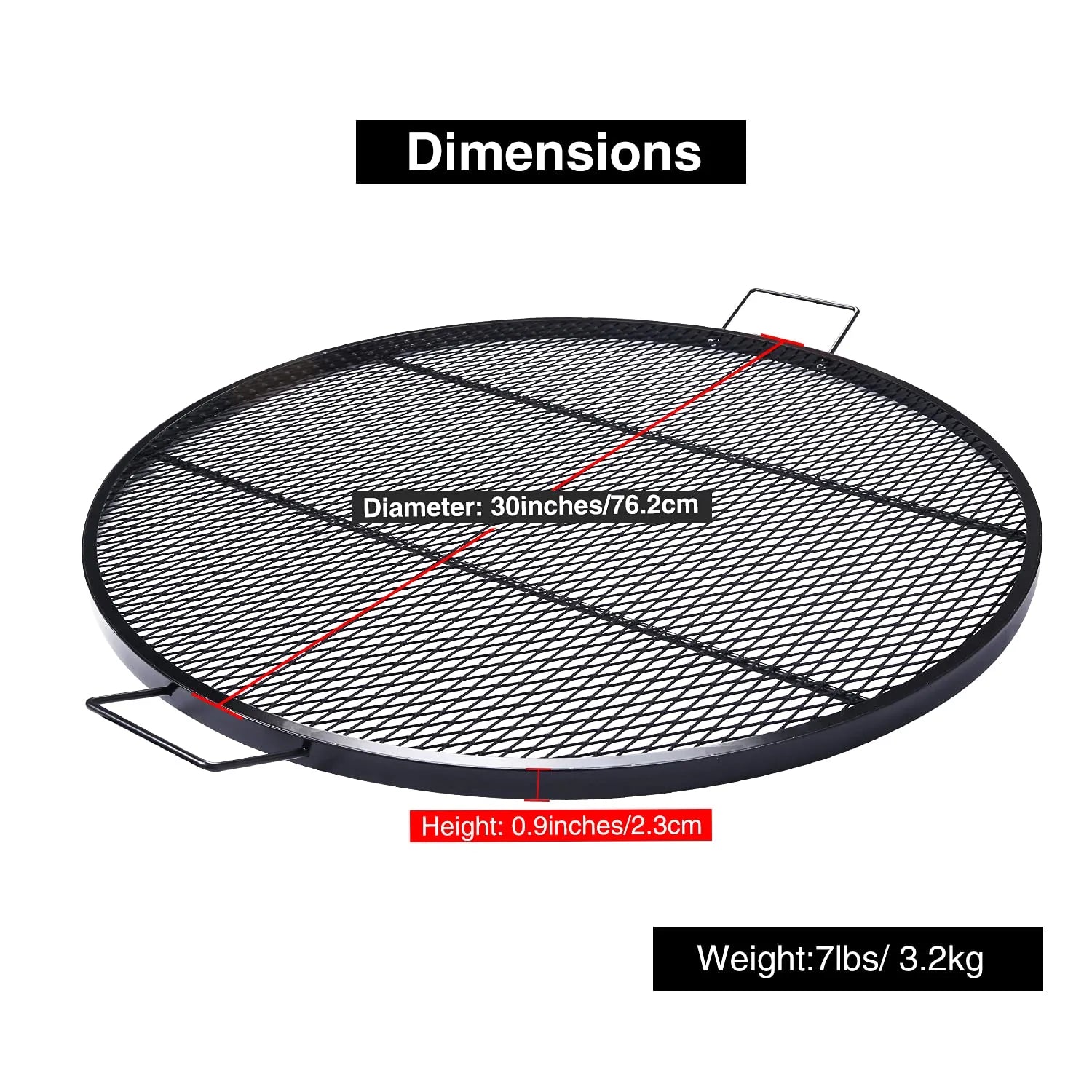 Foldable Fire Pit Grill Cooking Grate with Handle - Redcamp