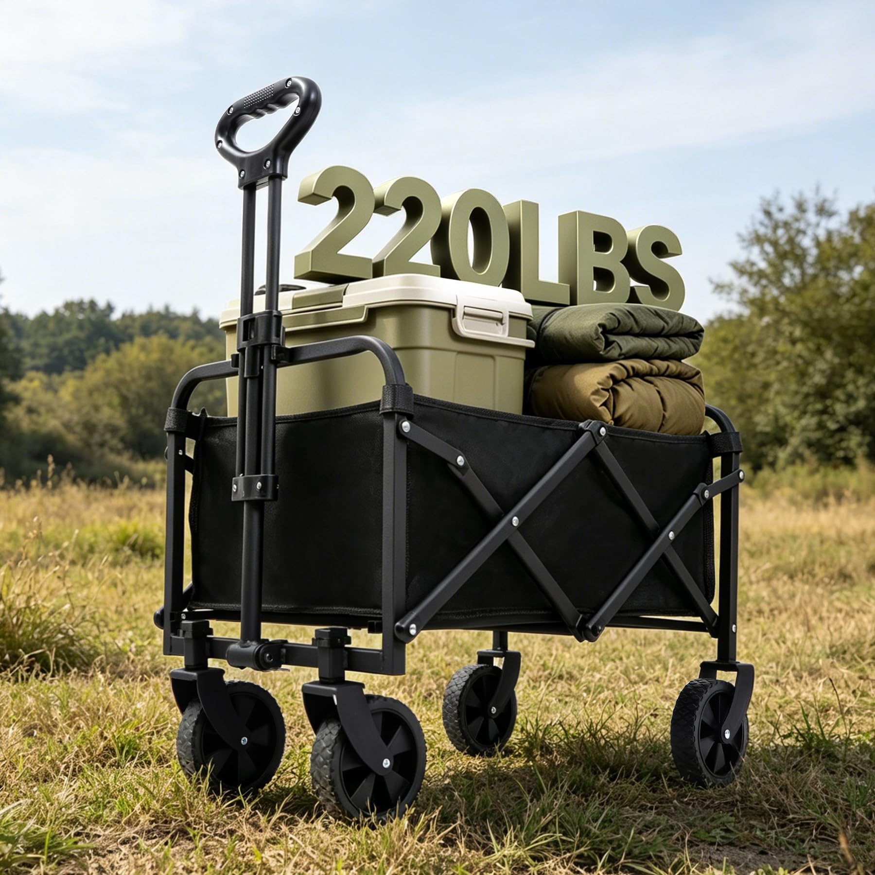 Heavy-Duty Collapsible Wagon with Wheels