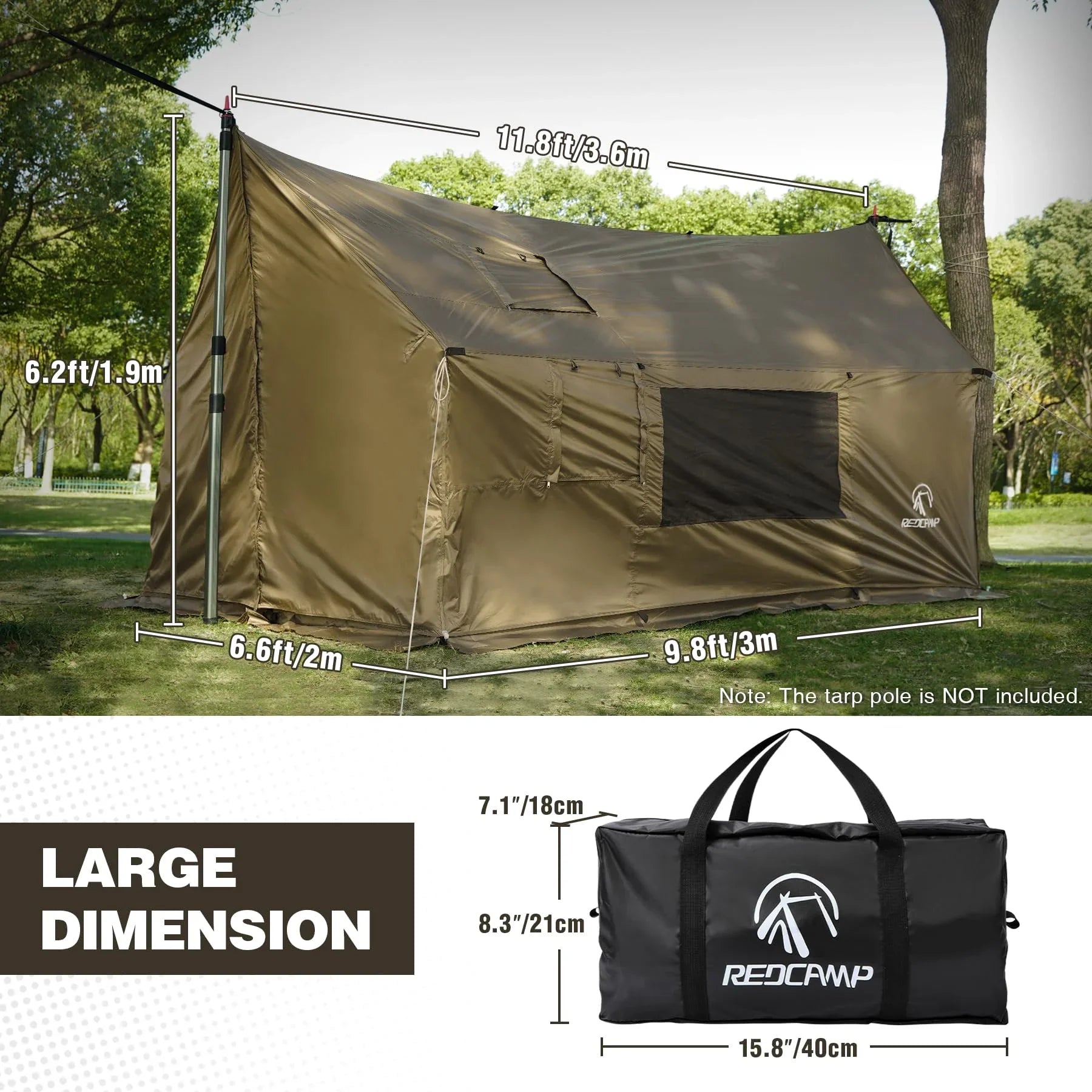 Large Hammock Hot Tent with Stove Jack