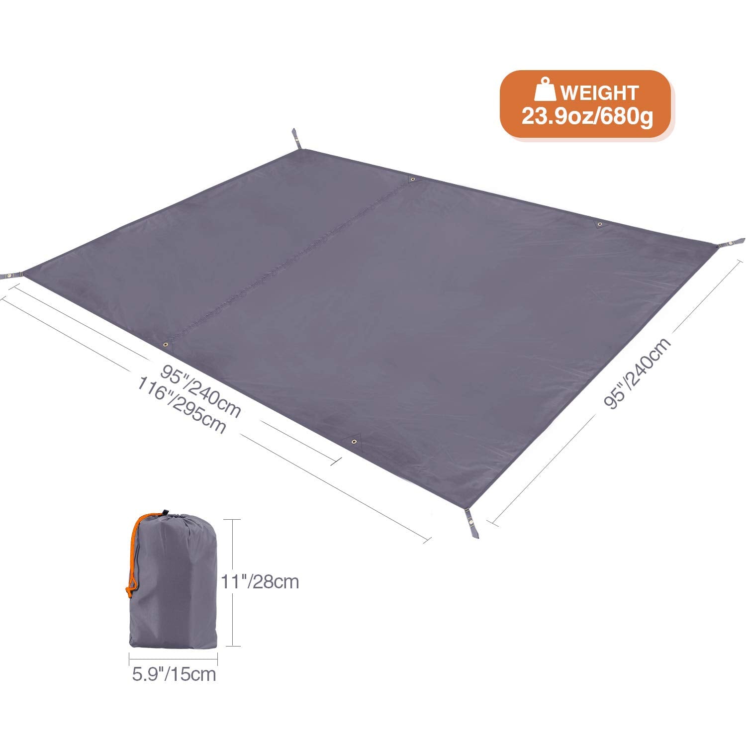 Waterproof Camping Tent Tarp, Multifunctional Tent Footprint