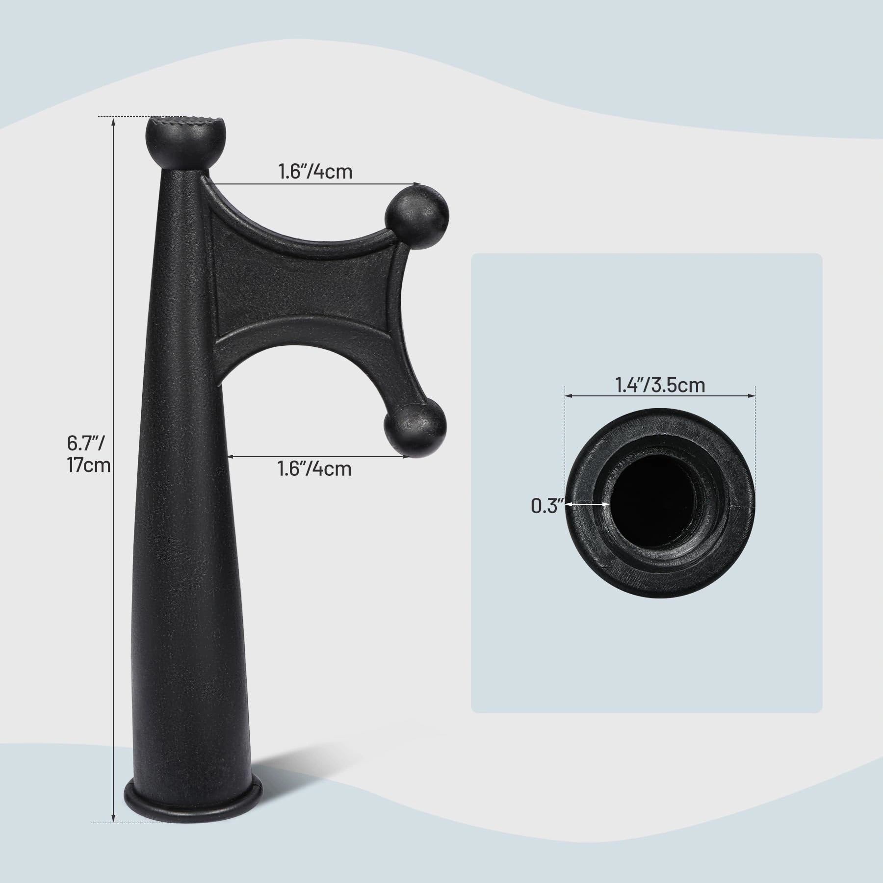 Gaffe télescopique extensible en aluminium de 8 pi/12 pi pour amarrage, noir/argent 