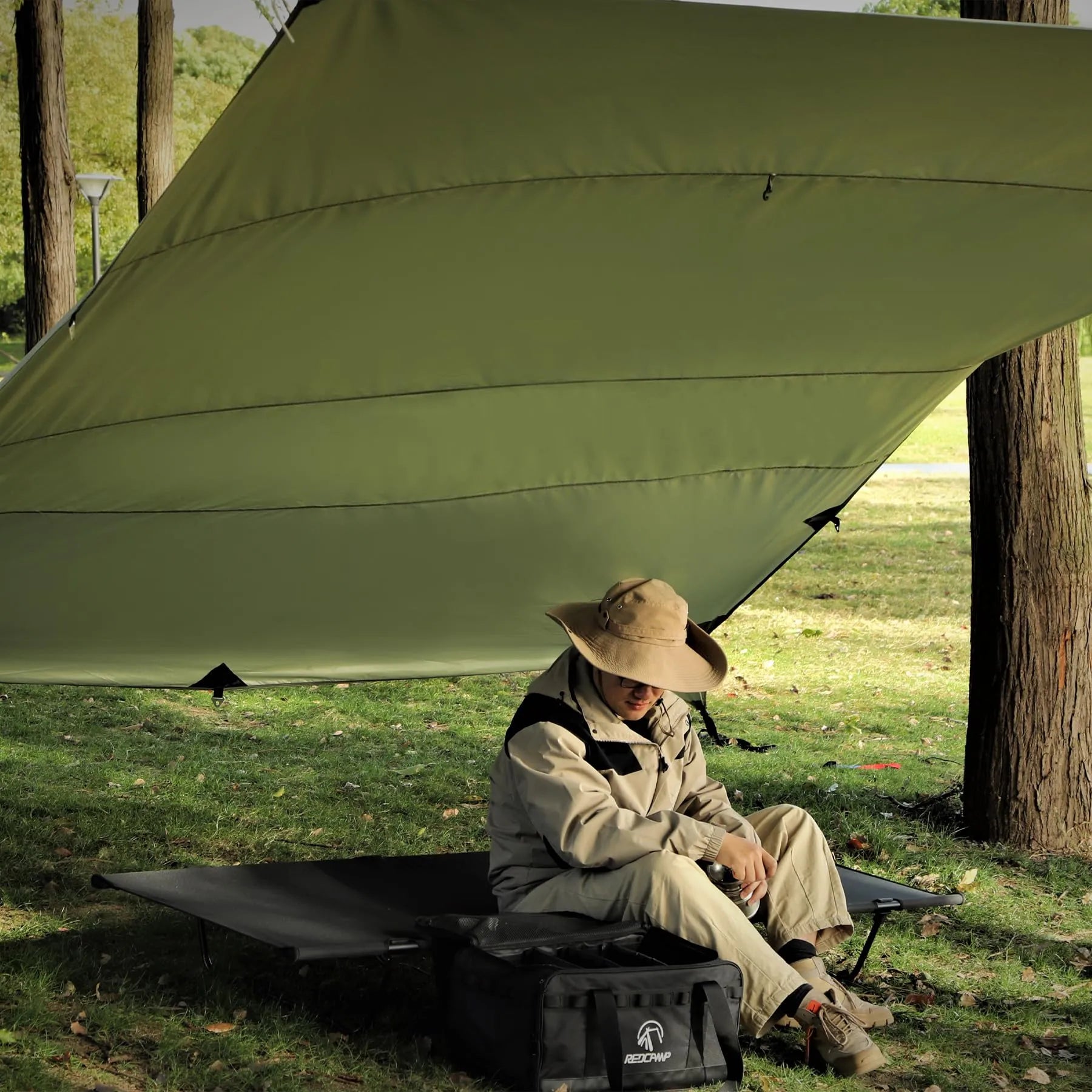 10x17ft Waterproof Camping Tarp - Redcamp