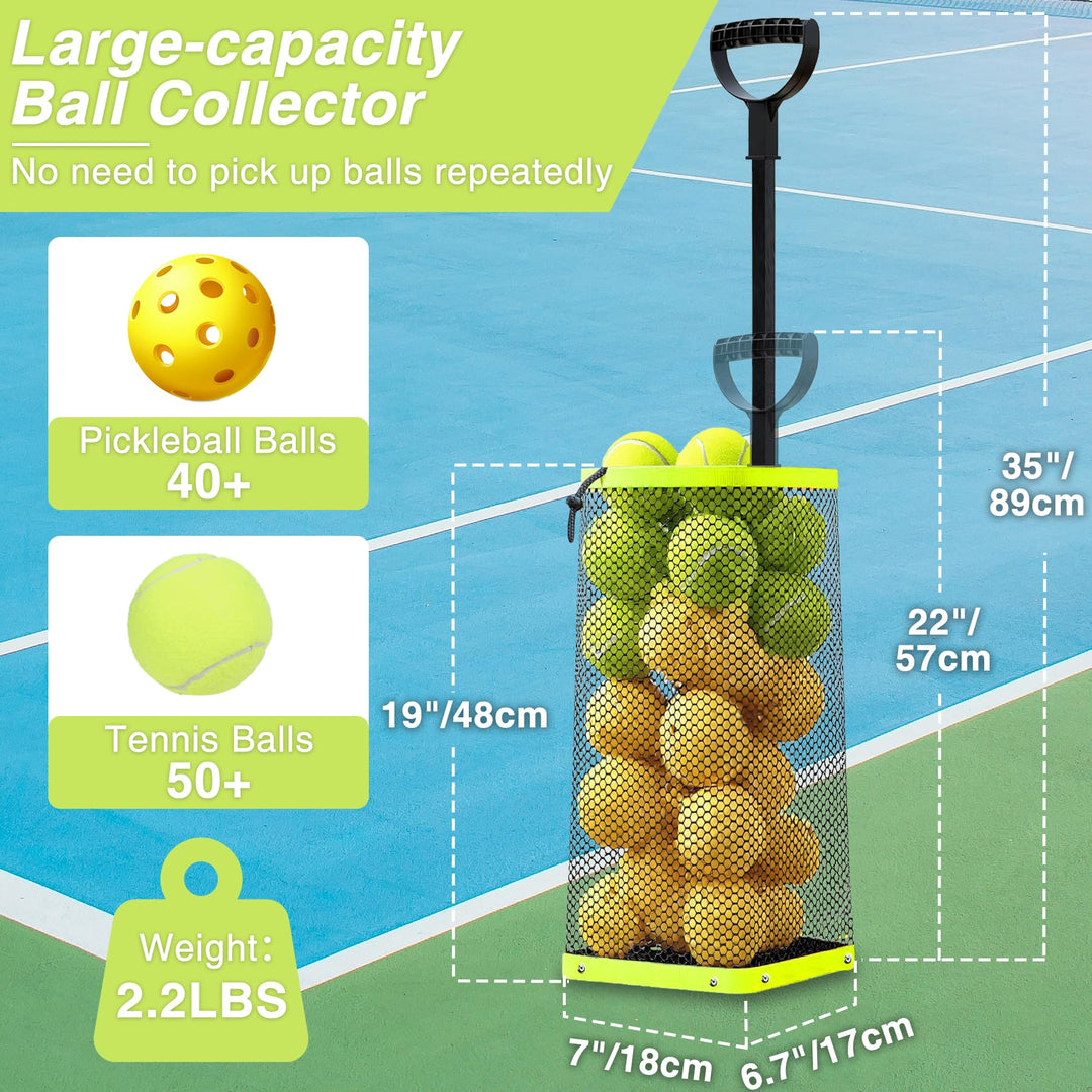 Tennis & Pickleball Ball Hopper – Green Black