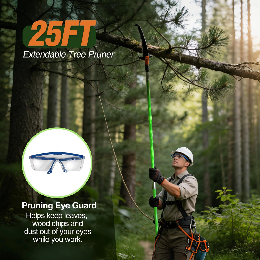 4.6-10ft Telescopic Tree Pruner with Cut & Hold Bypass Clippers
