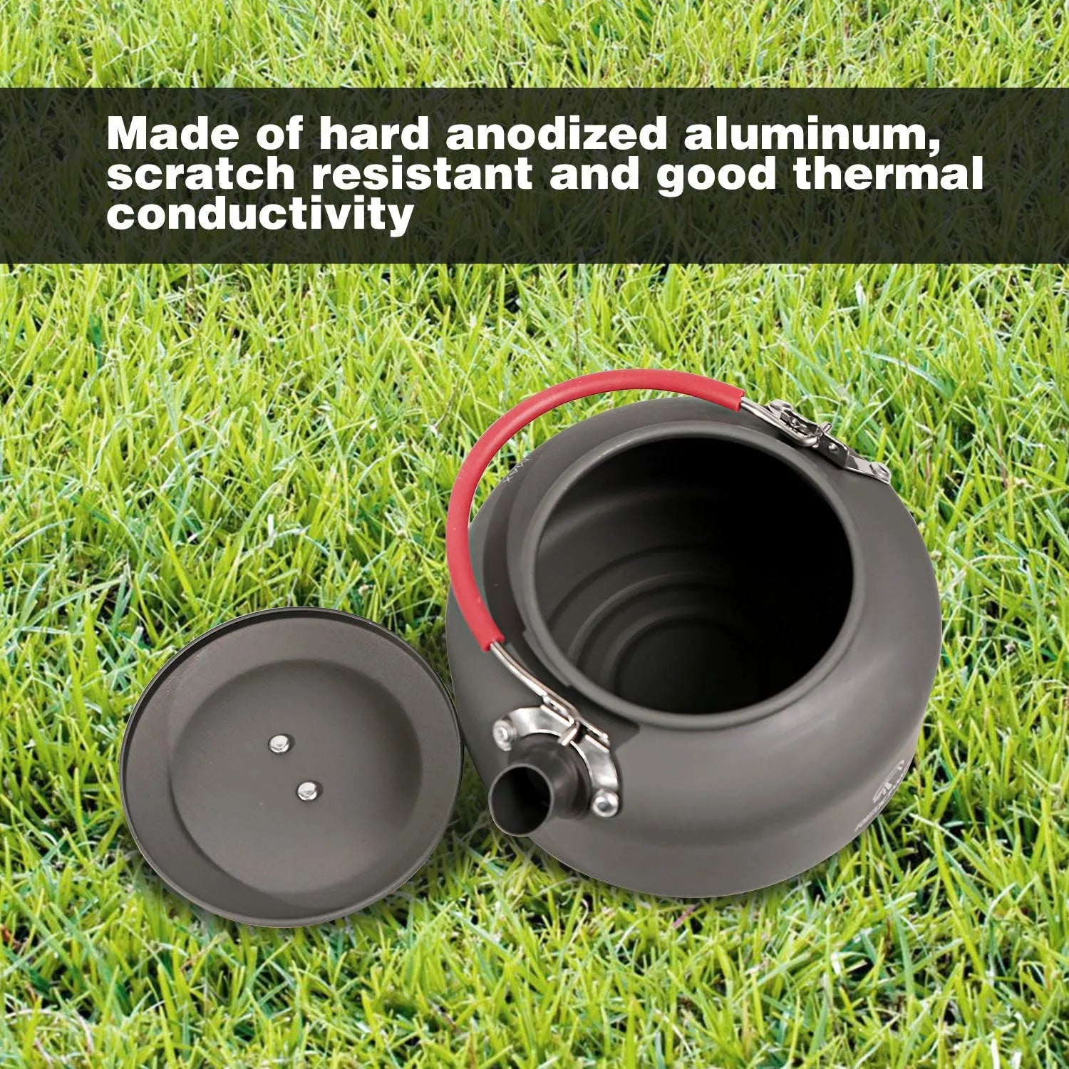 Aluminum Camping Kettle with Carry Bag