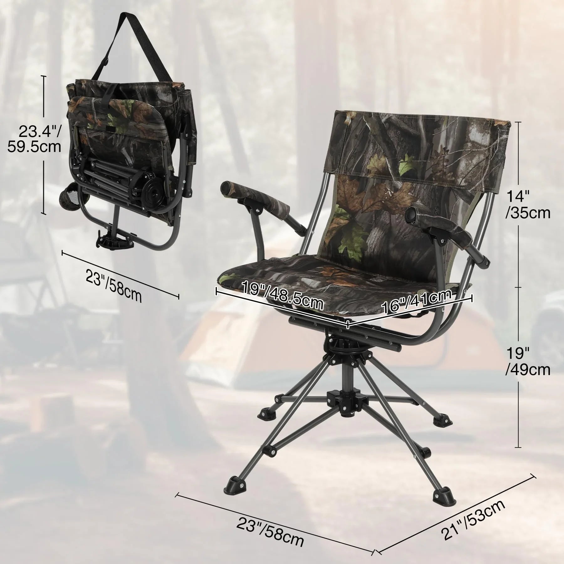 360° Swivel Hunting Chair for Blinds