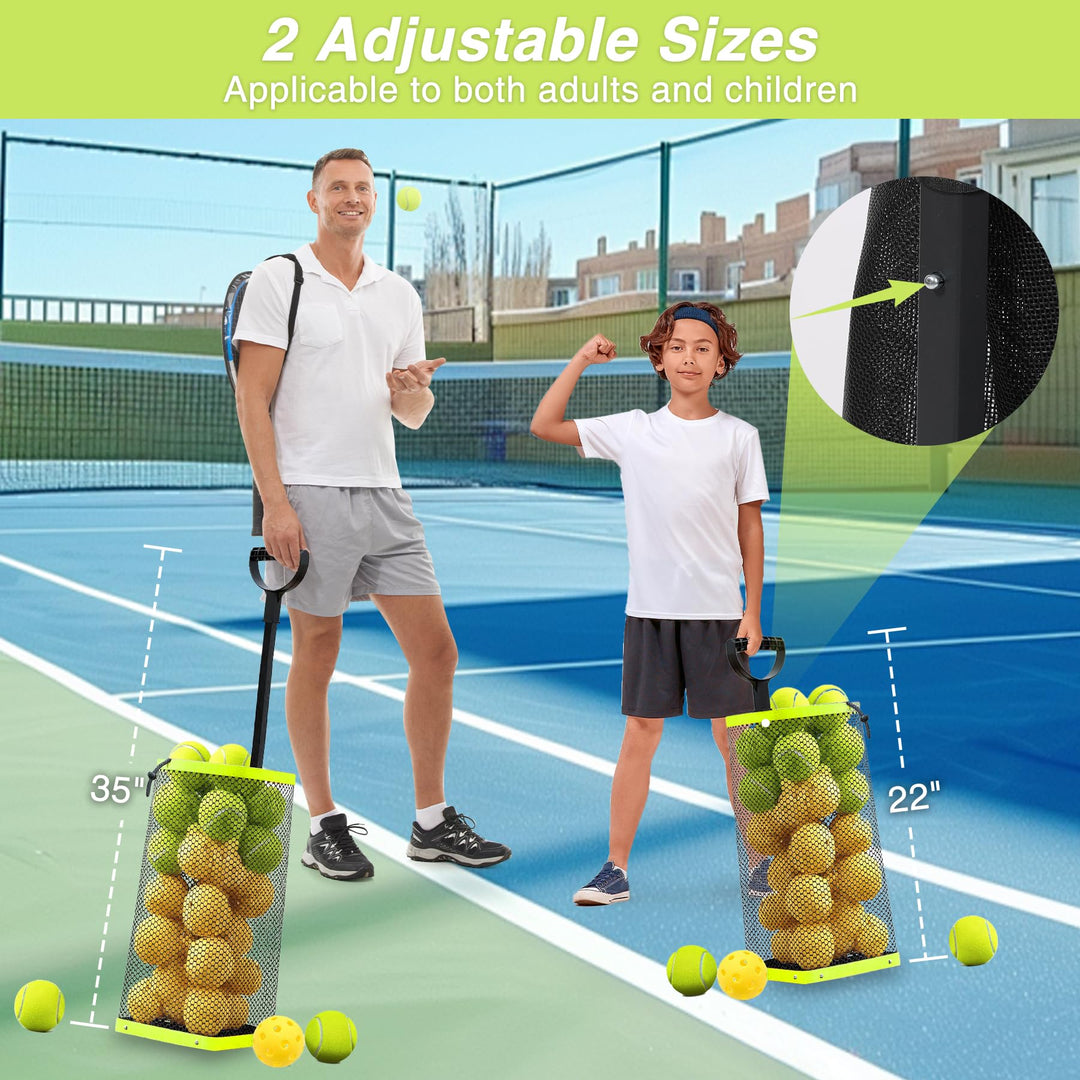 Tennis & Pickleball Ball Hopper – Green Black
