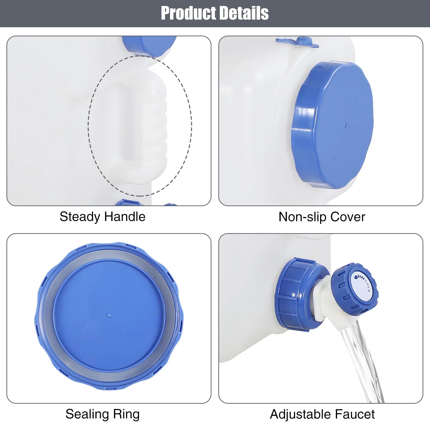 Portable Camping Water Container with Spigot & Wheels