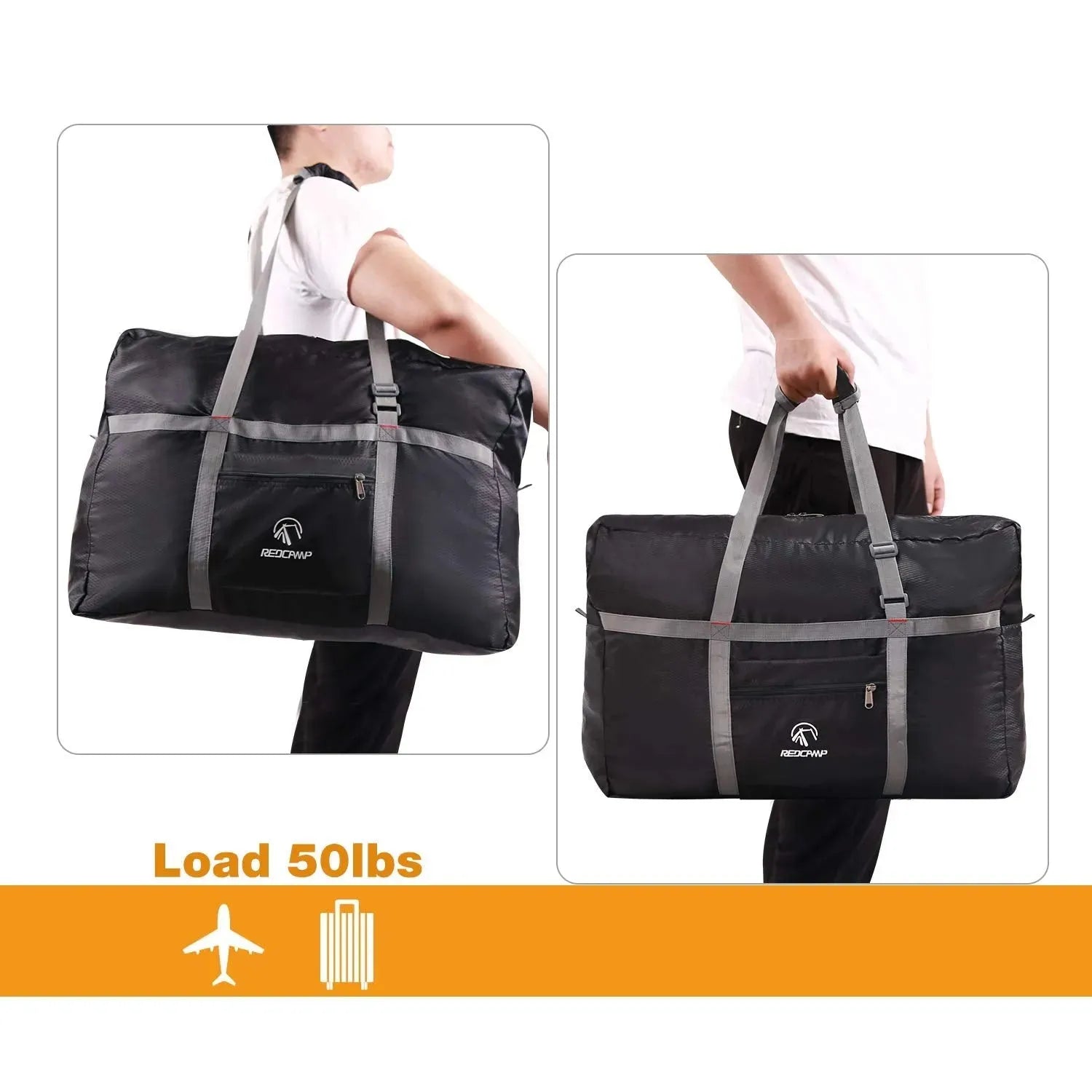 75/96L Large Foldable Travel Bag Lightweight Sports Bag - Redcamp