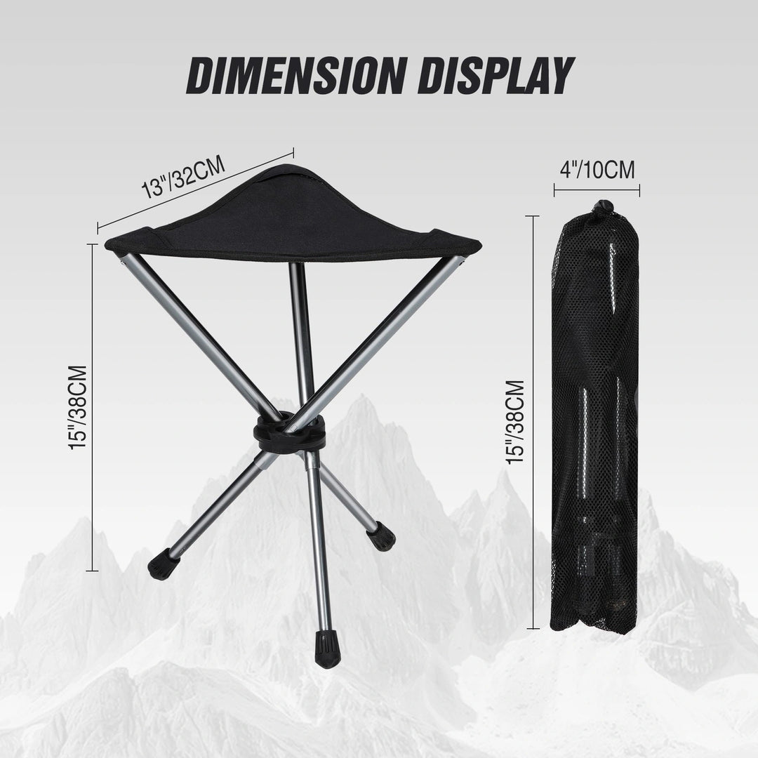 Tabouret de camping trépied léger à 3 pieds 