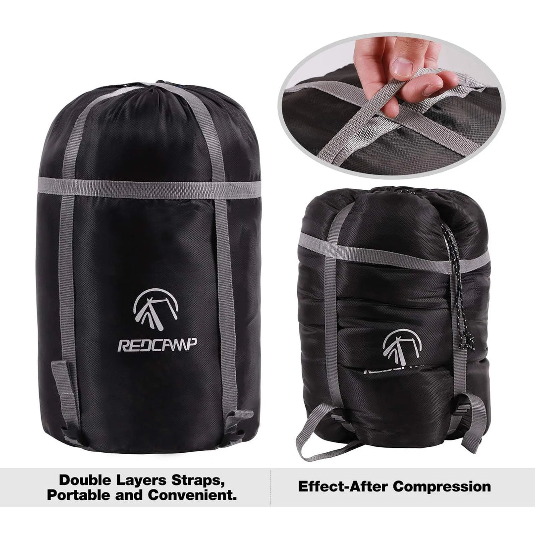 Sleeping Bag Stuff Sack, Black M, L, XL and XXL Compression Sack, Great for Backpacking and Camping