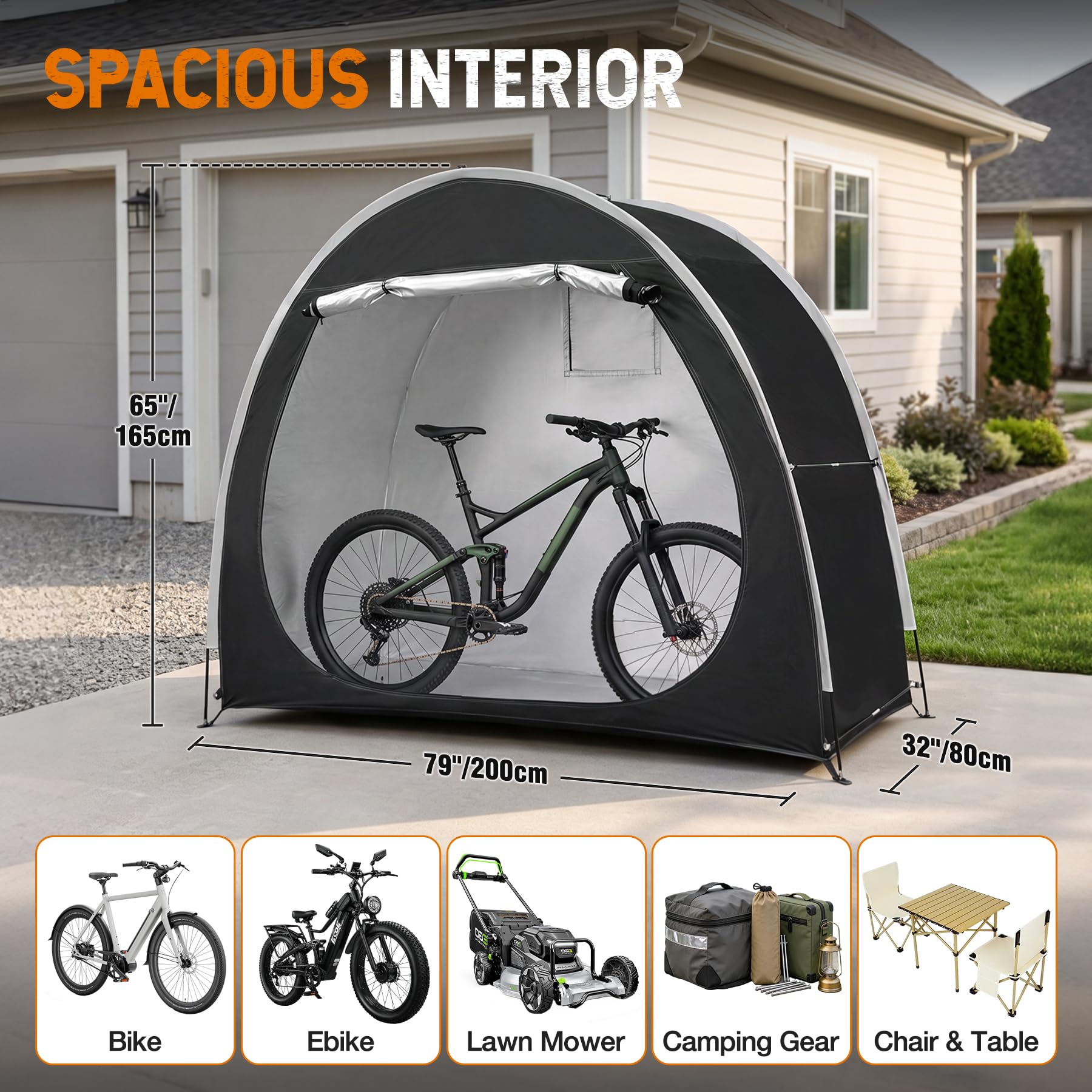 REDCAMP Outdoor Bike Storage Tent – 2 Sizes