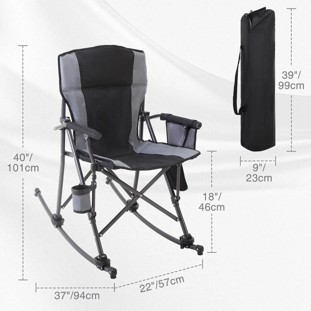 Oversized Folding Camping Chair for Adults Heavy Duty 250/300/330lb, Sturdy Steel Frame Outdoor Camp Chairs Portable Lawn Chair with High Back and Cup Holder