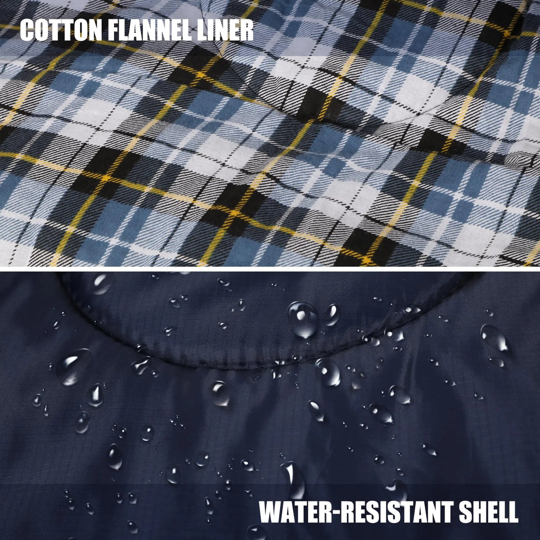 Extra-Wide Cotton Flannel Sleeping Bag for Adult Camping