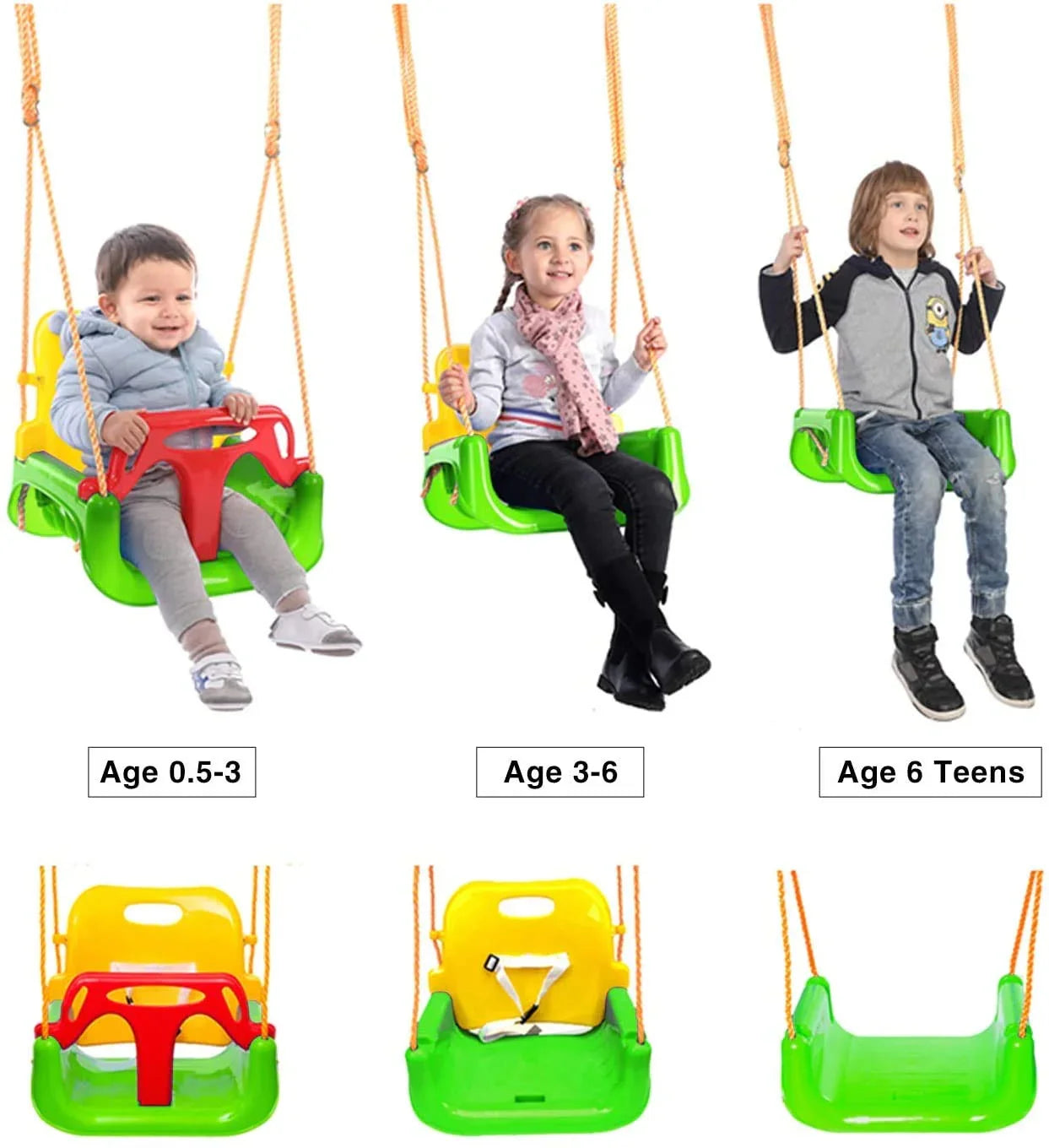 3-in-1 Baby Swing Seat, Toddler Swing