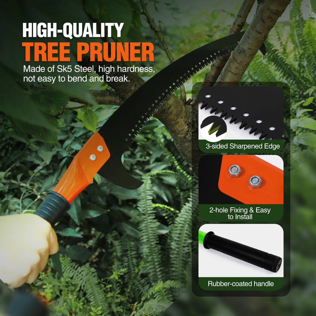4.6-10ft Telescopic Tree Pruner with Cut & Hold Bypass Clippers