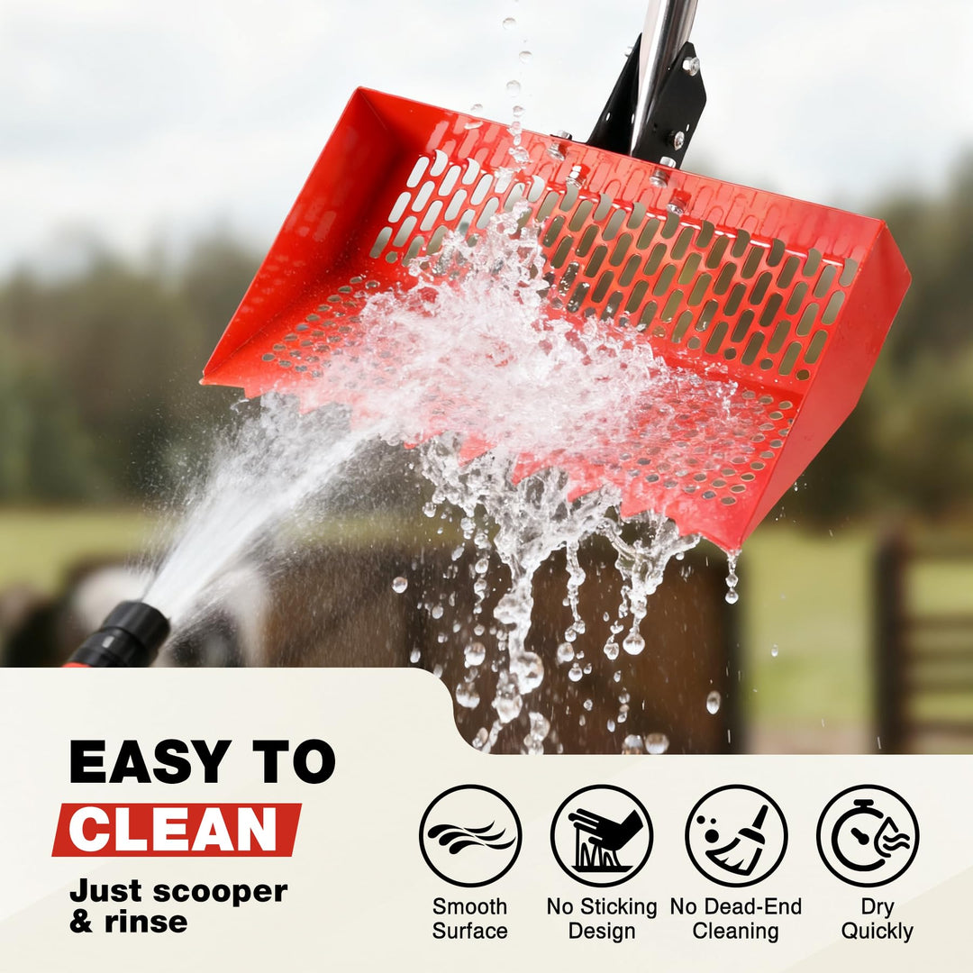 2-in-1 Adjustable Chicken Poop Scooper and Rake