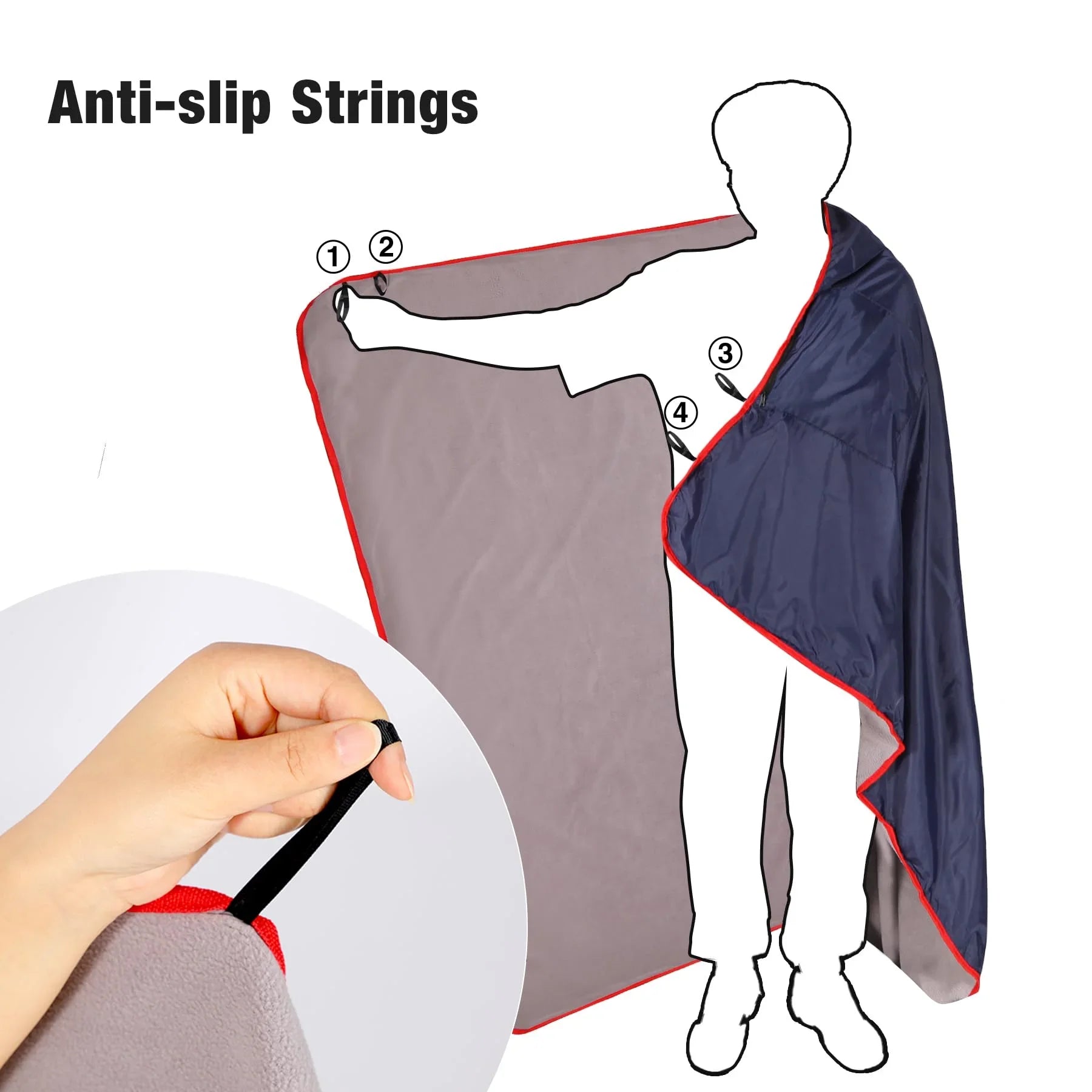 Couverture d'extérieur imperméable avec polaire chaude 
