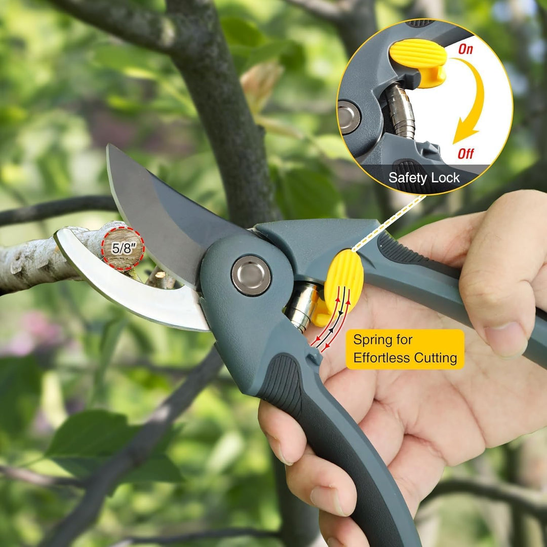 4.6-10ft Telescopic Tree Pruner with Cut & Hold Bypass Clippers