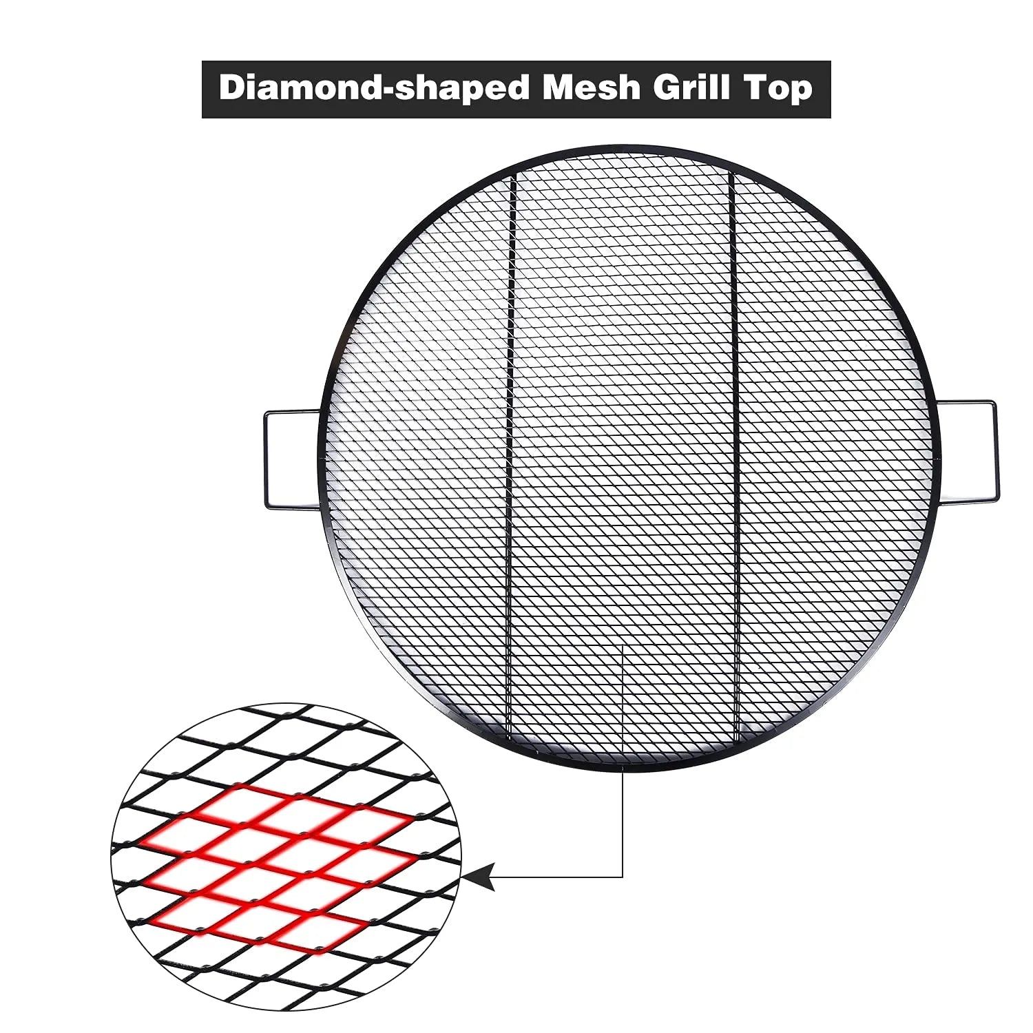 Foldable Fire Pit Grill Cooking Grate with Handle - Redcamp