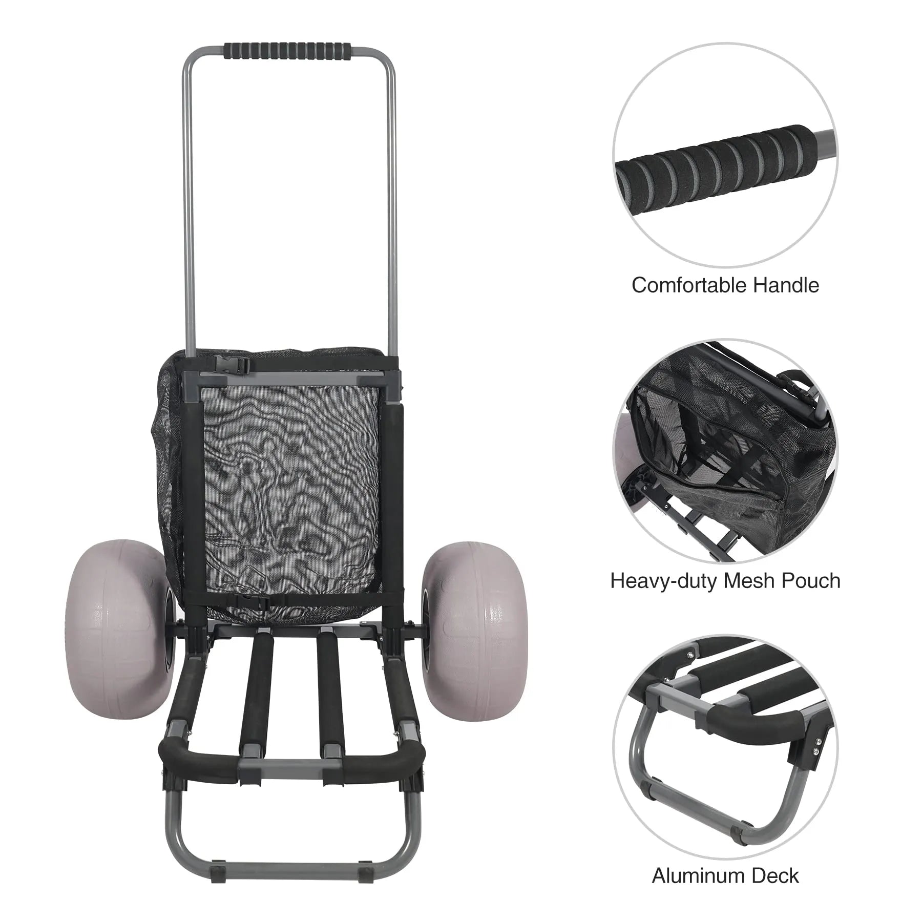 Balloon Wheel Beach Cart for Sand - Redcamp