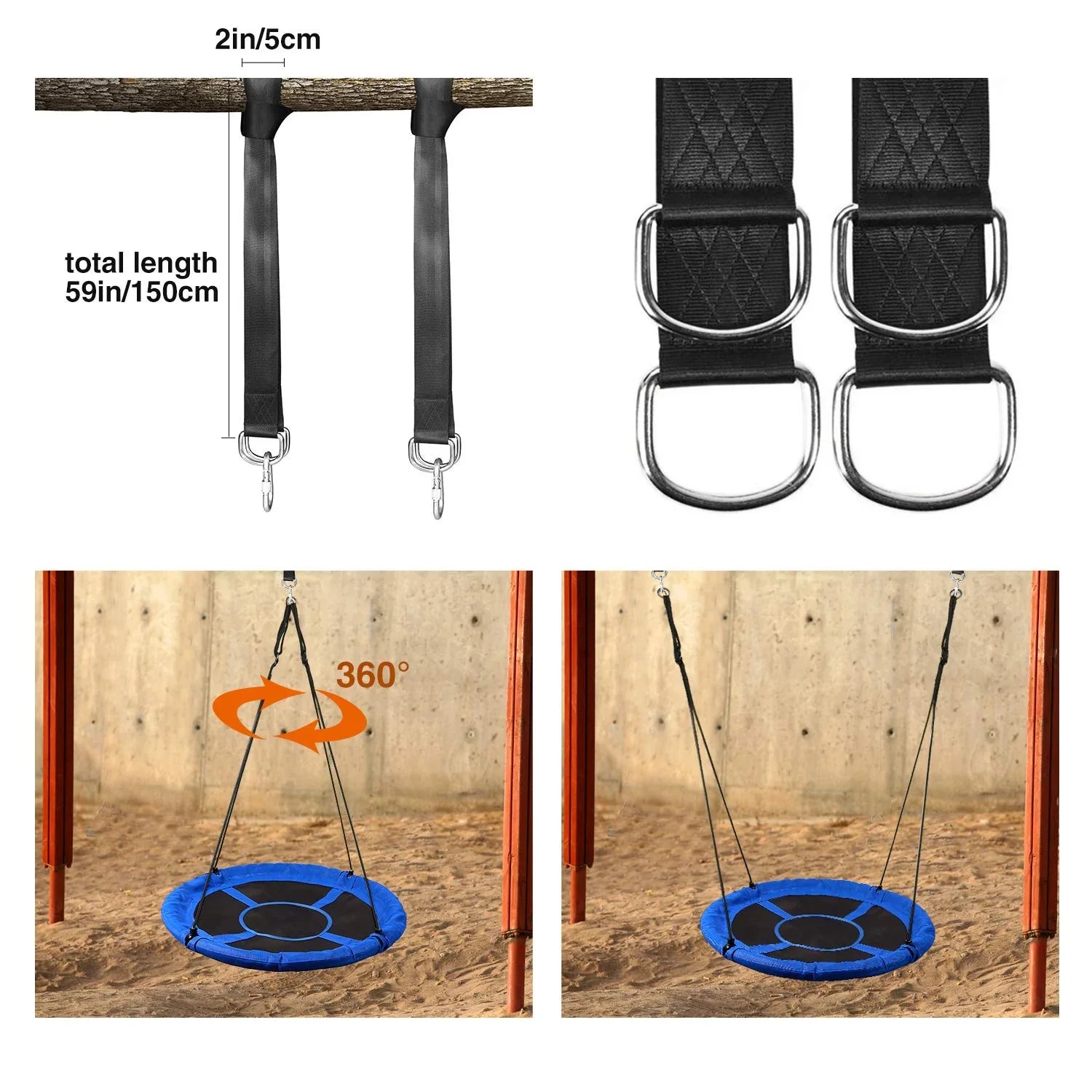 Balançoire ronde pour enfants de 40"/43" 