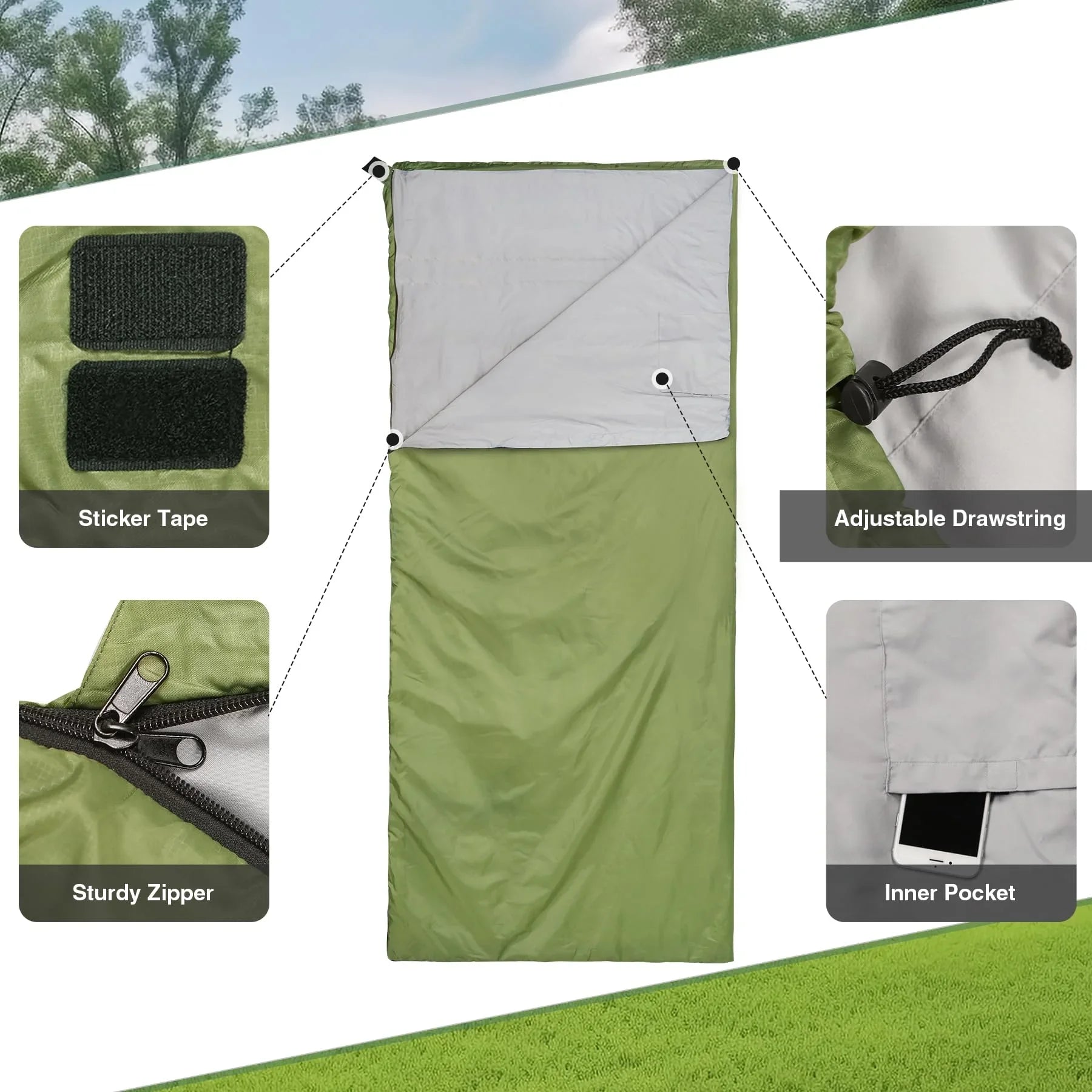 Ultralight Warm Weather Camping Sleeping Bag