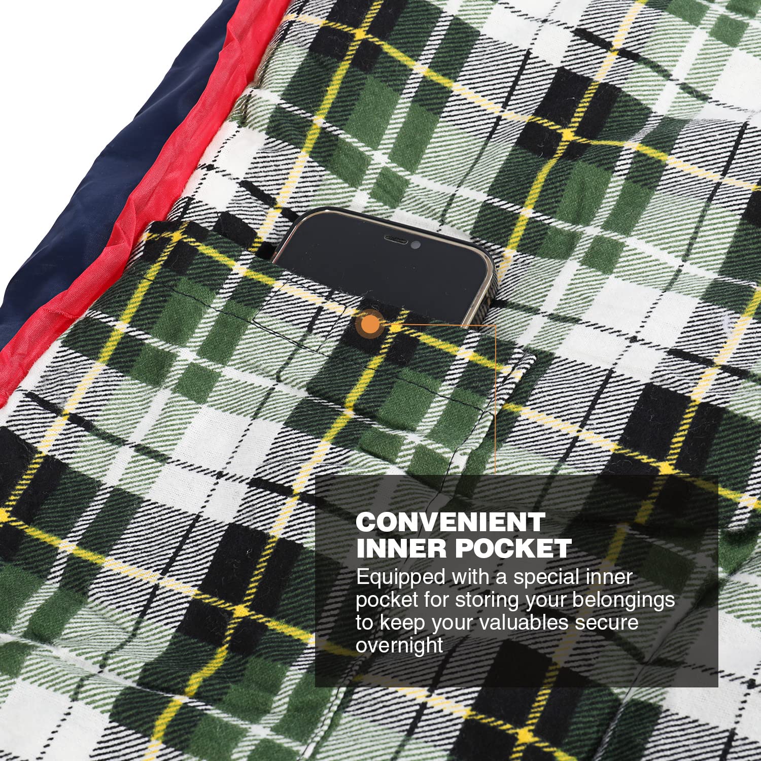 Cotton Flannel Envelope Sleeping Bag 41°F
