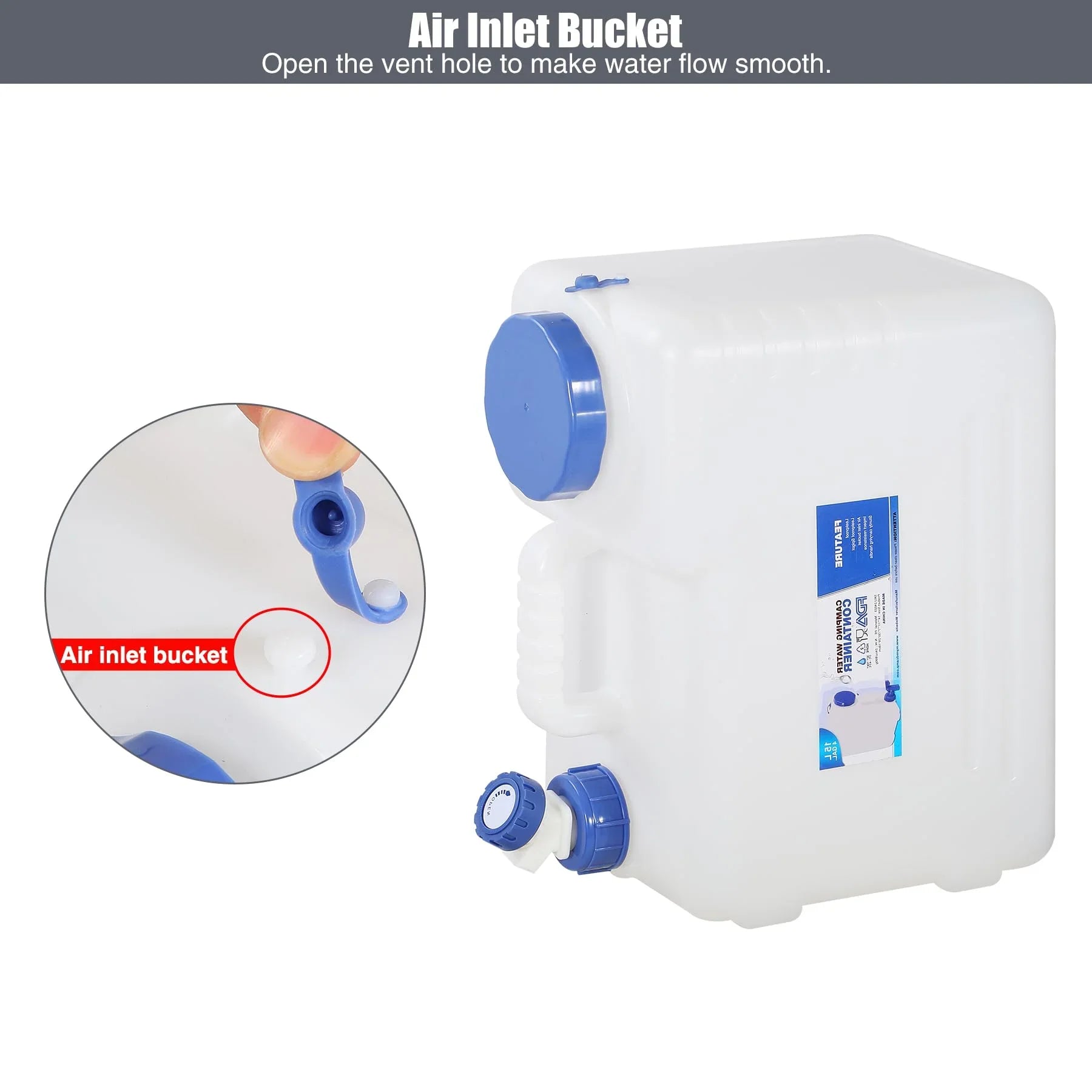 Portable Camping Water Container with Spigot & Wheels