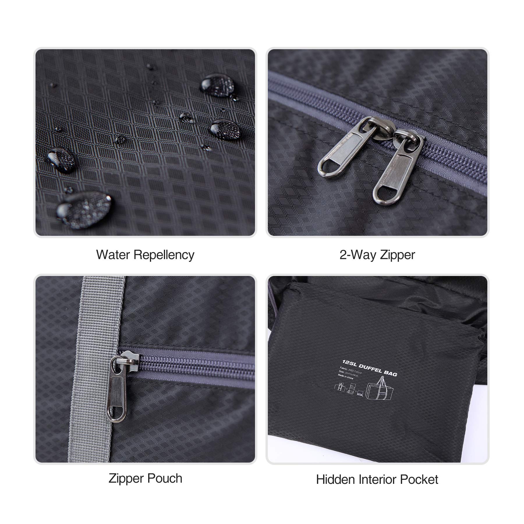 75/96L Large Foldable Travel Bag Lightweight Sports Bag