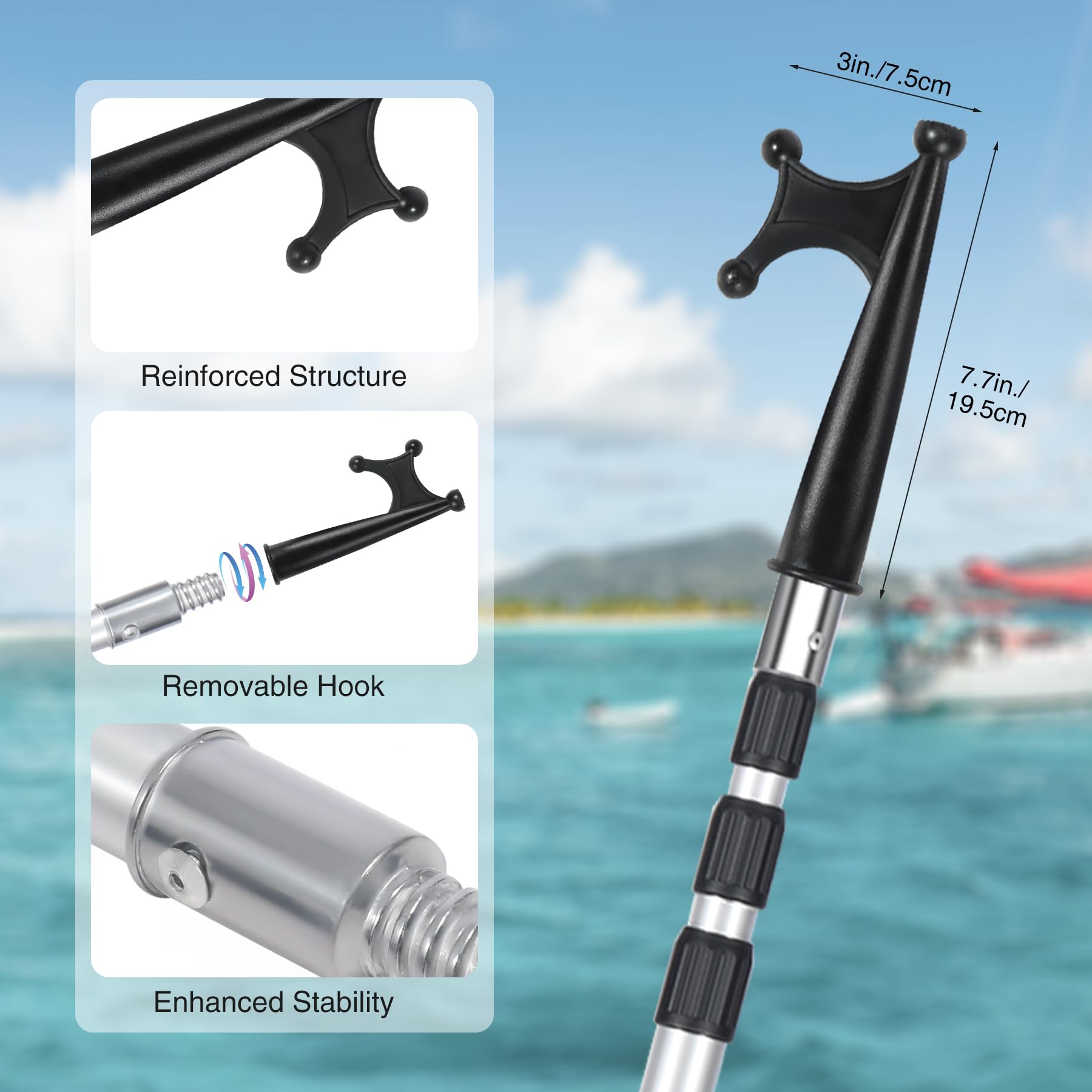 Telescoping Boat Hook 12 ft