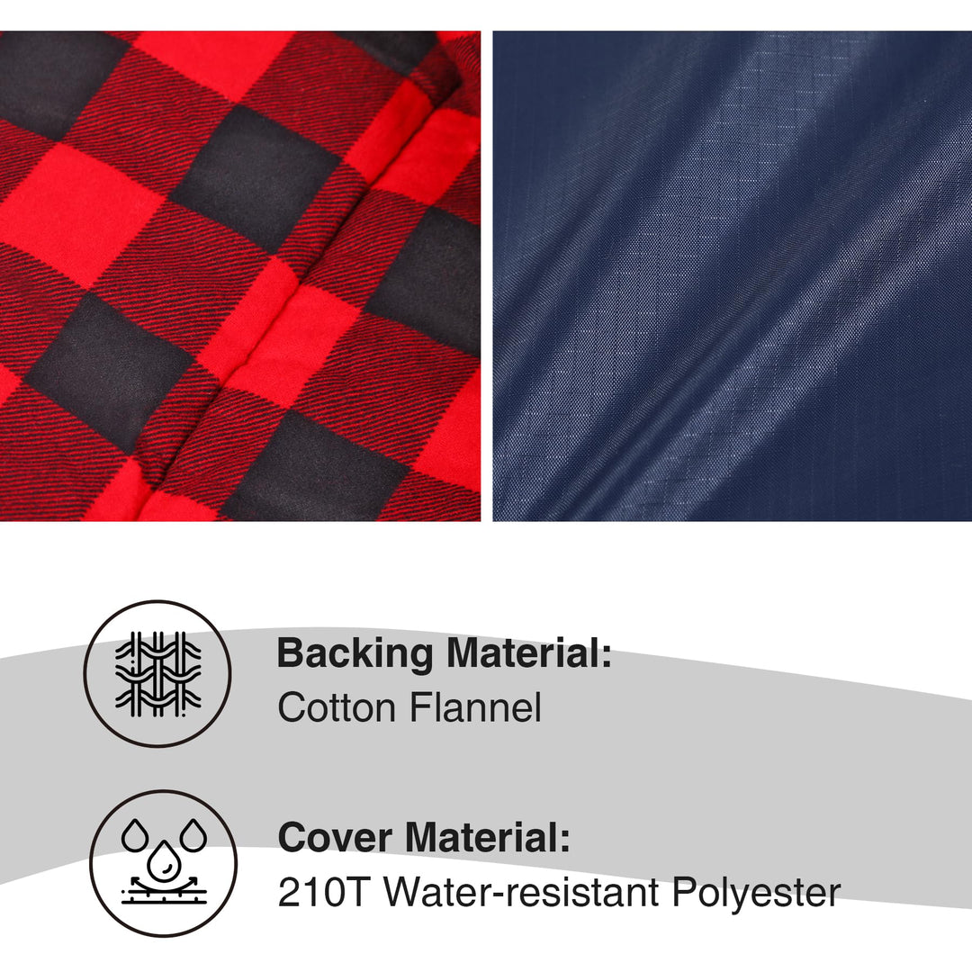 Wide Flannel Sleeping Bag with Detachable Hood