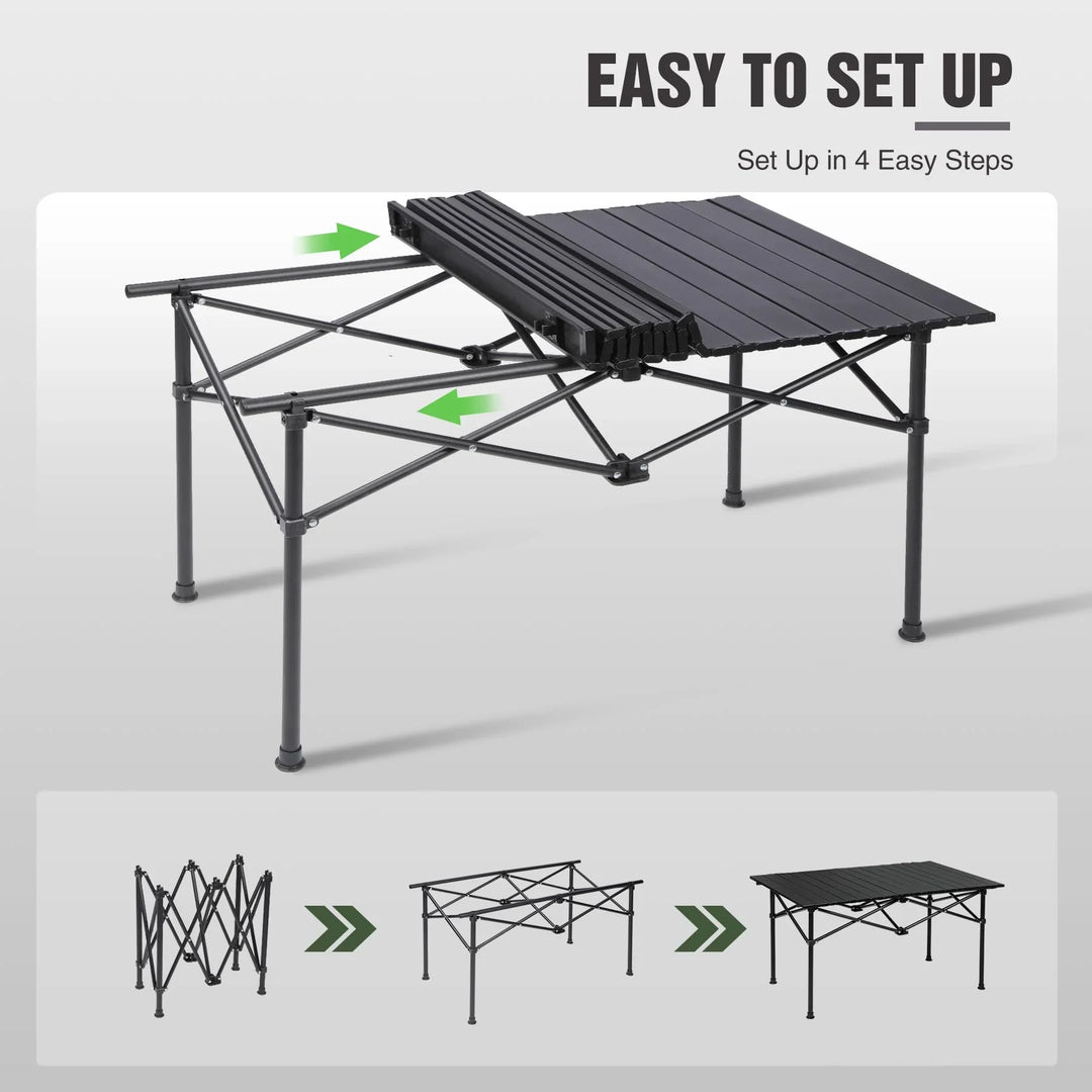 Table de camping enroulable et pliable 