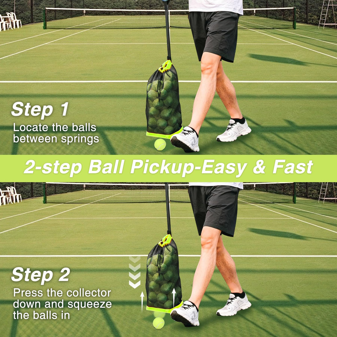 Tennis & Pickleball Ball Hopper – Green Black