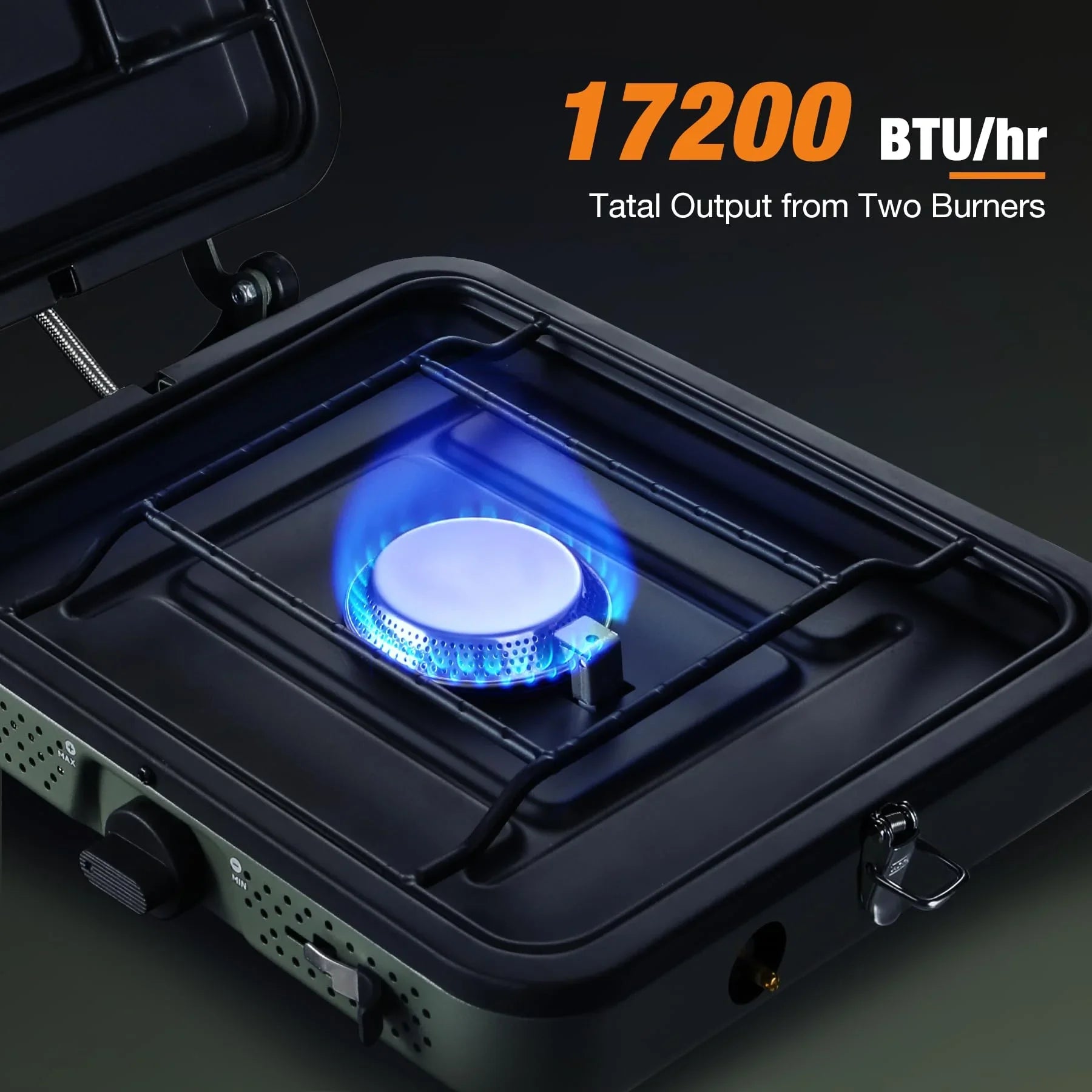 2 Burner Camping Stove with Windscreen