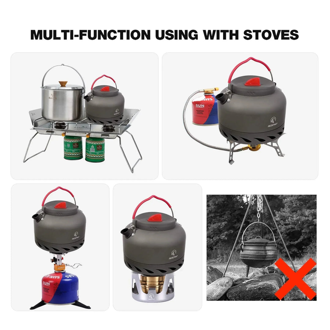 Aluminum Camping Kettle with Carry Bag