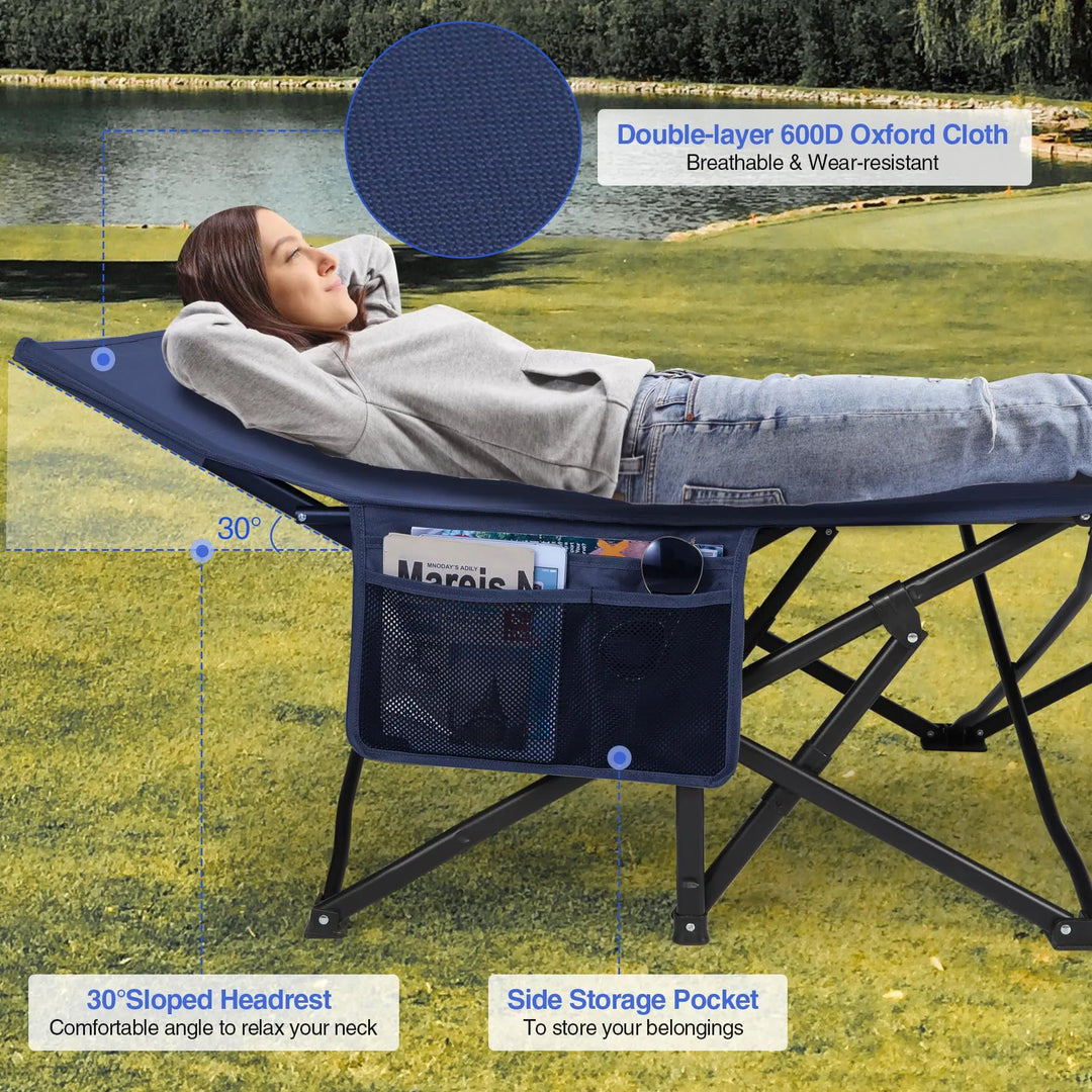 Lit de camp pliant extra large pour adultes, gris, bleu, vert 