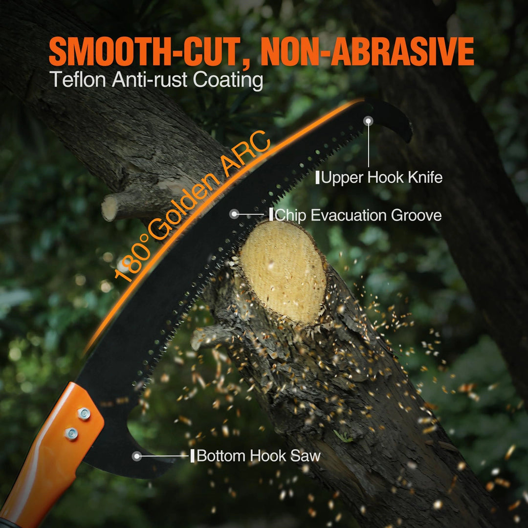 4.6-10ft Telescopic Tree Pruner with Cut & Hold Bypass Clippers