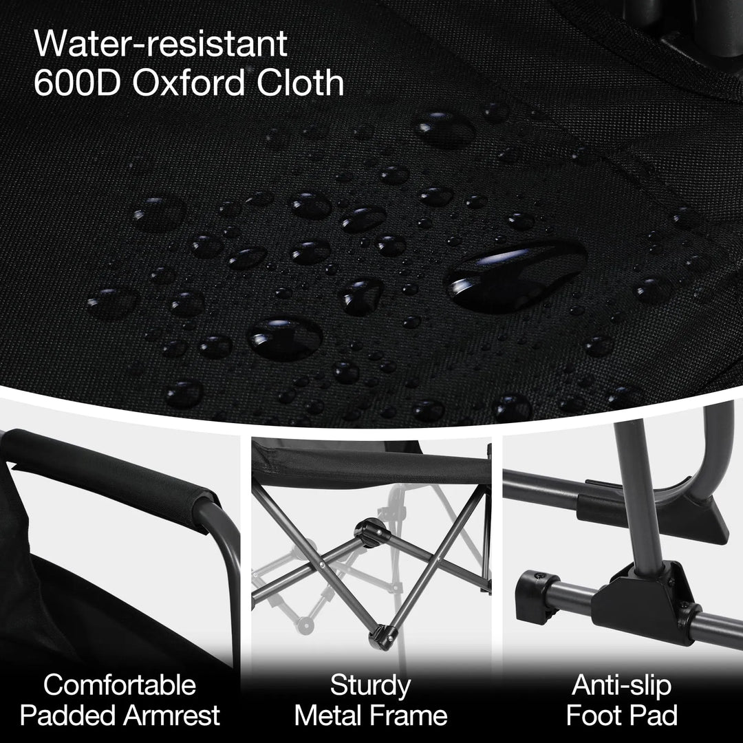 Chaise pliante extra haute, chaises de réalisateur pliables à hauteur de bar pour adultes avec dossier haut et accoudoirs rigides, supportant 330 lb
