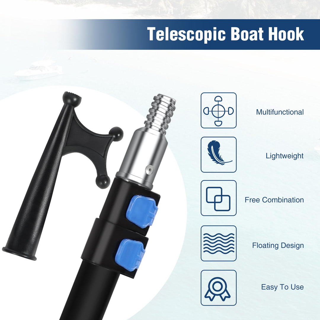 8ft Telescoping Boat Hook and Push Pole