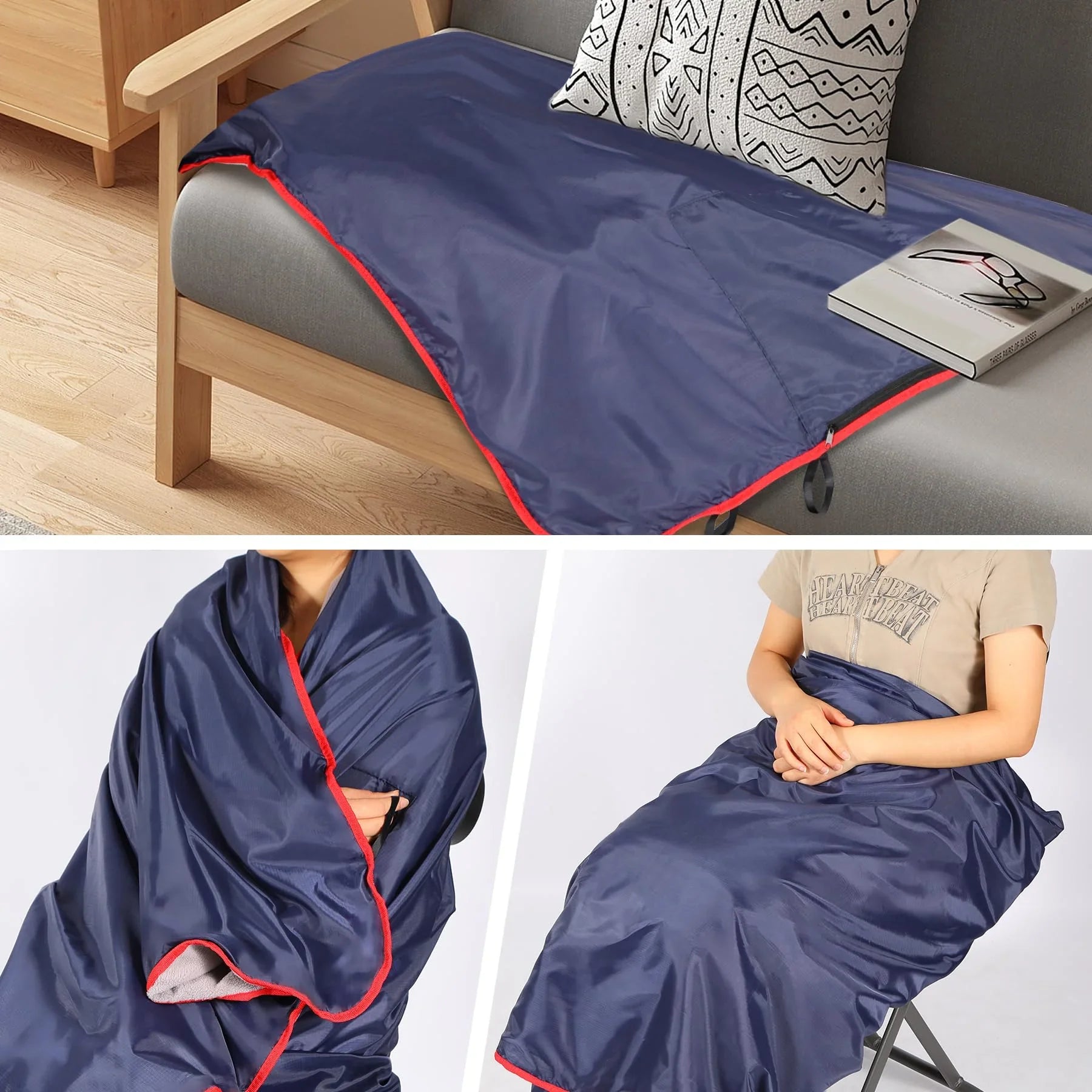 Couverture d'extérieur imperméable avec polaire chaude 