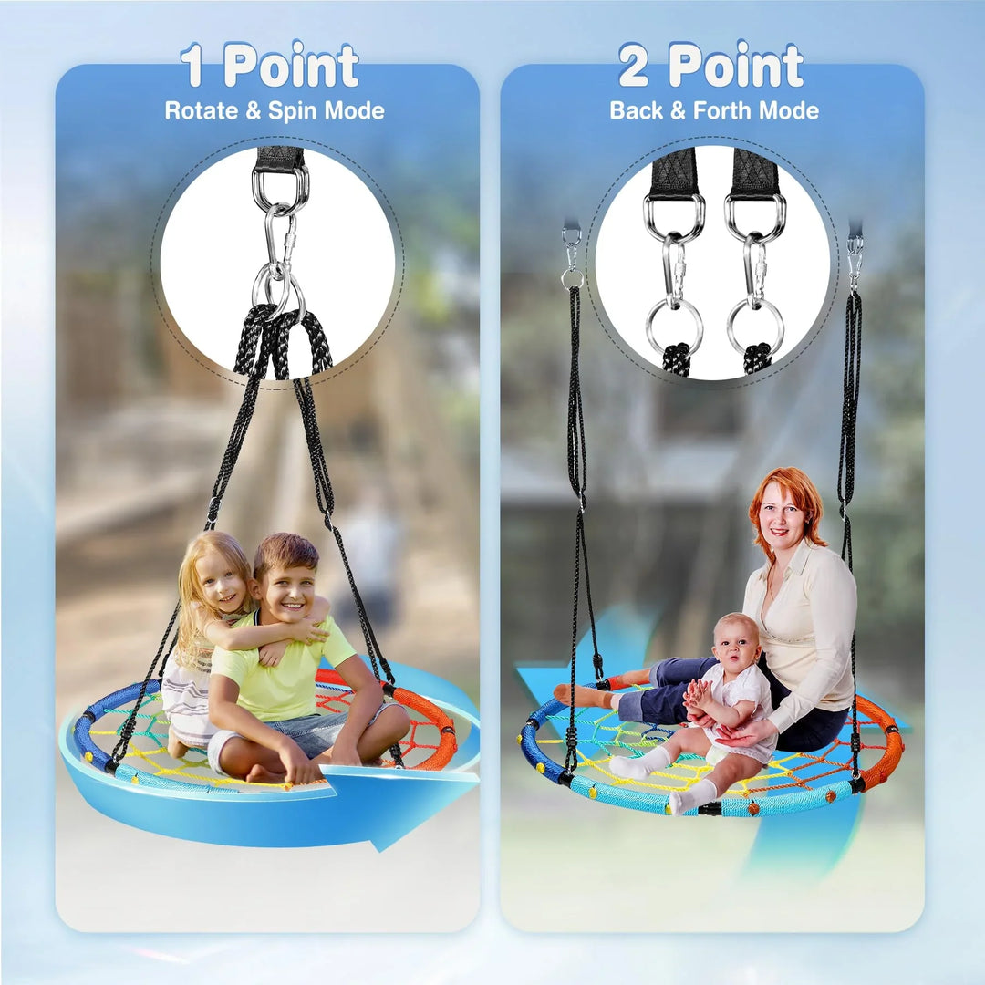 40-Inch Circular Spider Web Swing