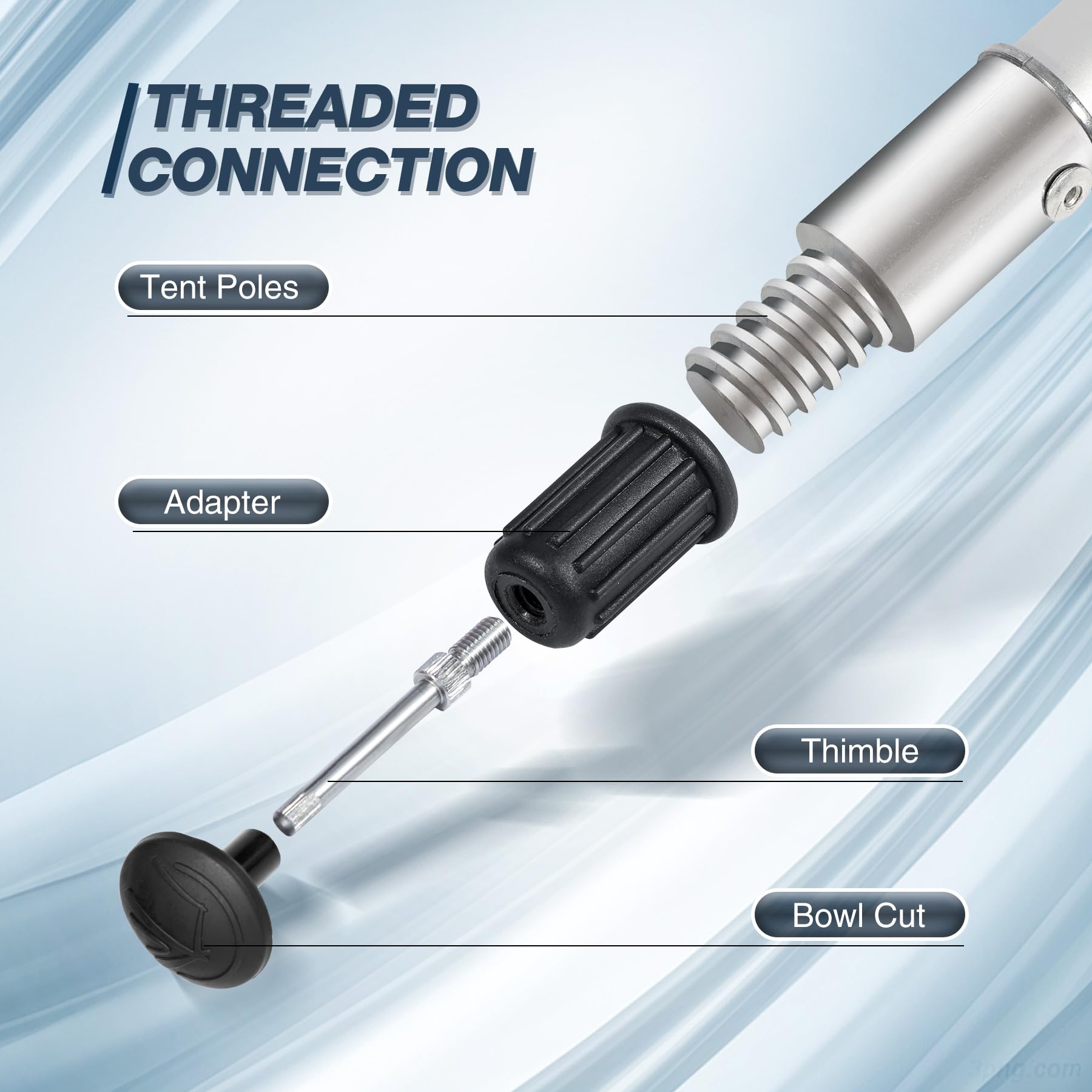 Aluminum Adjustable Telescoping Tarp Poles