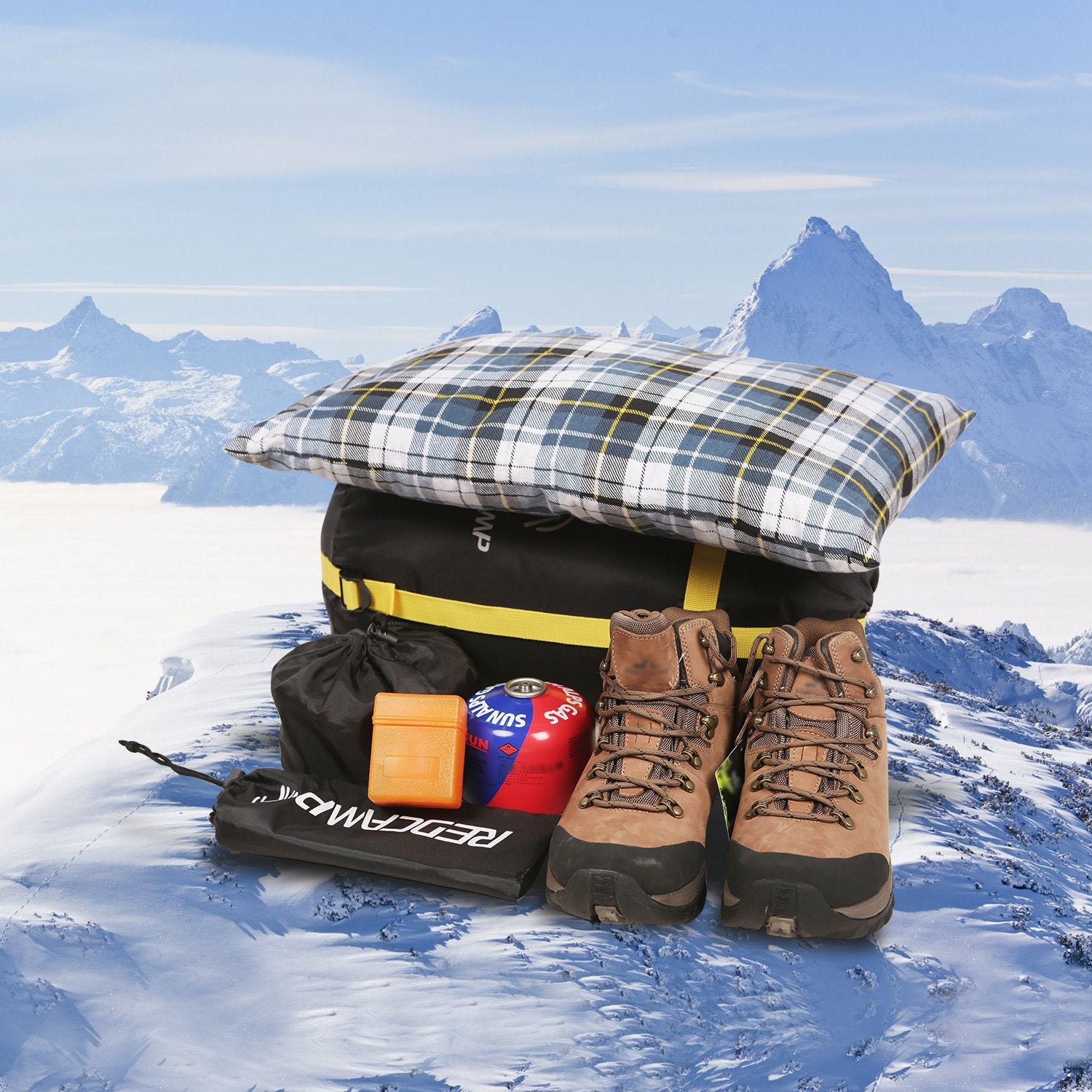 REDCAMP Small Camping Pillow for Sleeping with Carry Bag
