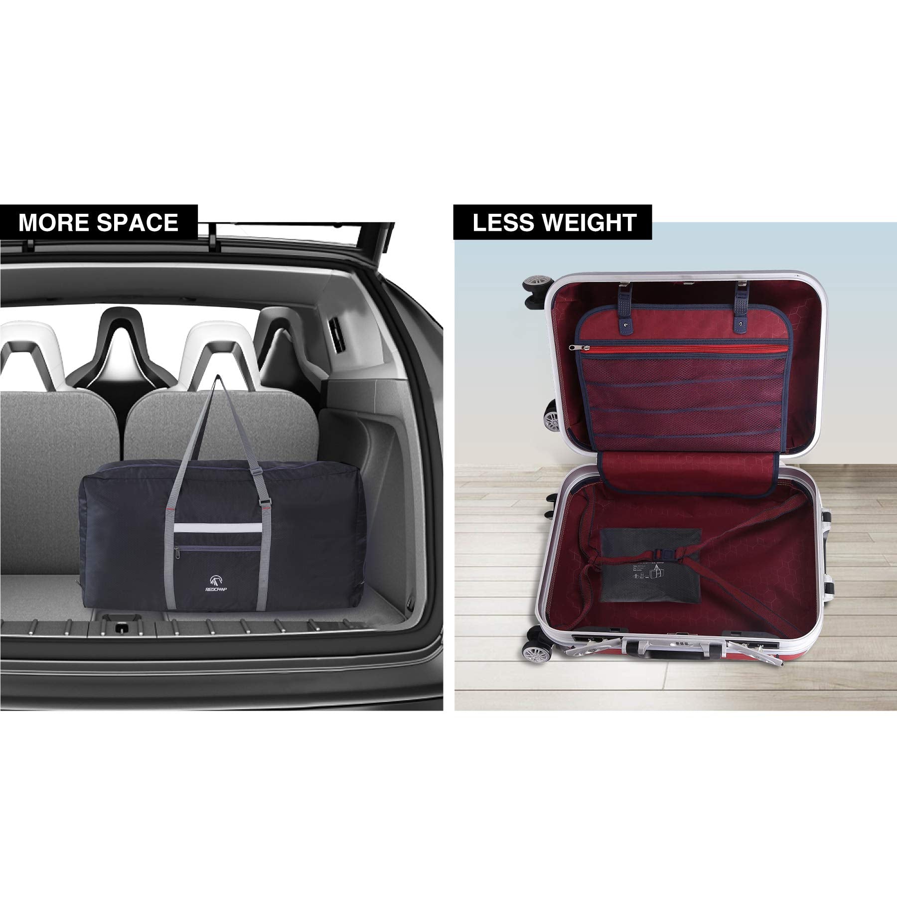 75/96L Large Foldable Travel Bag Lightweight Sports Bag