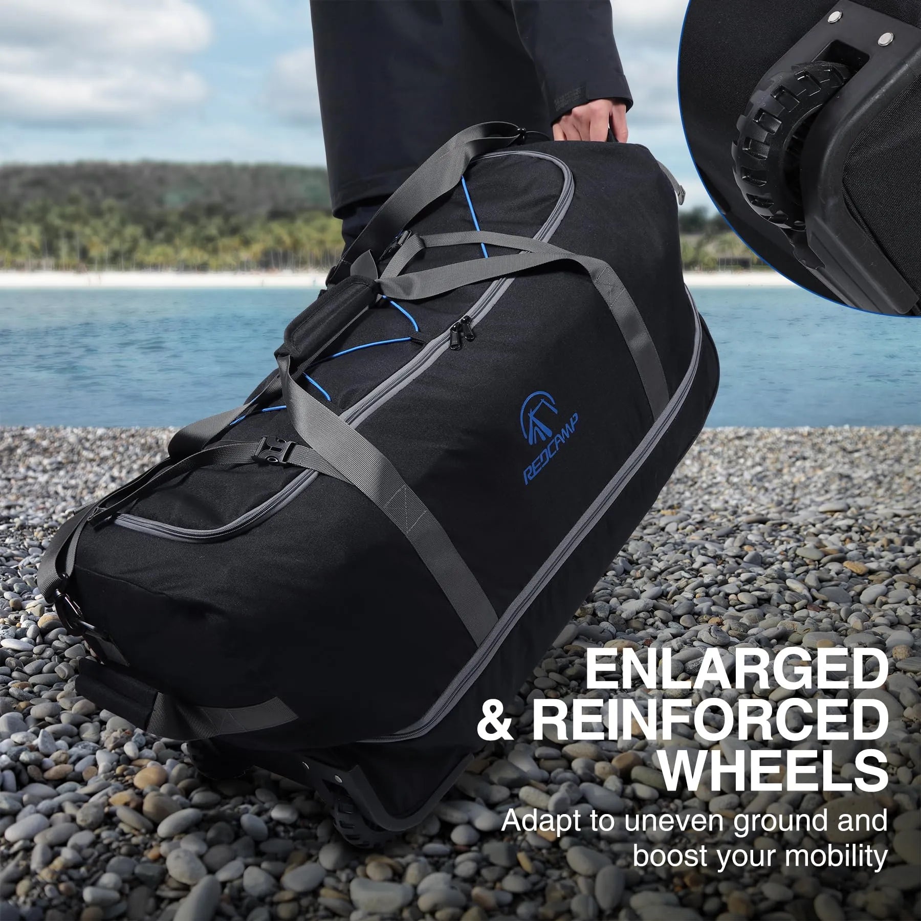 Sac de voyage pliable à roulettes 85/120 L 