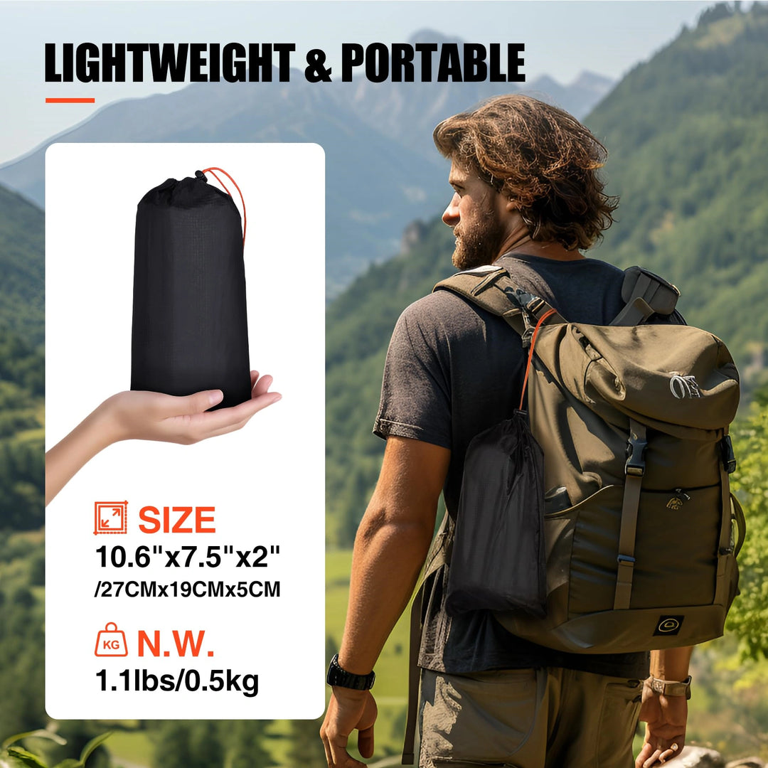Ultralight Tent Footprint for 1-2 Person Tent, Multifunctional Waterproof Camping Tarp for Outdoor Hiking, Lightweight and Compact, 87"x55"