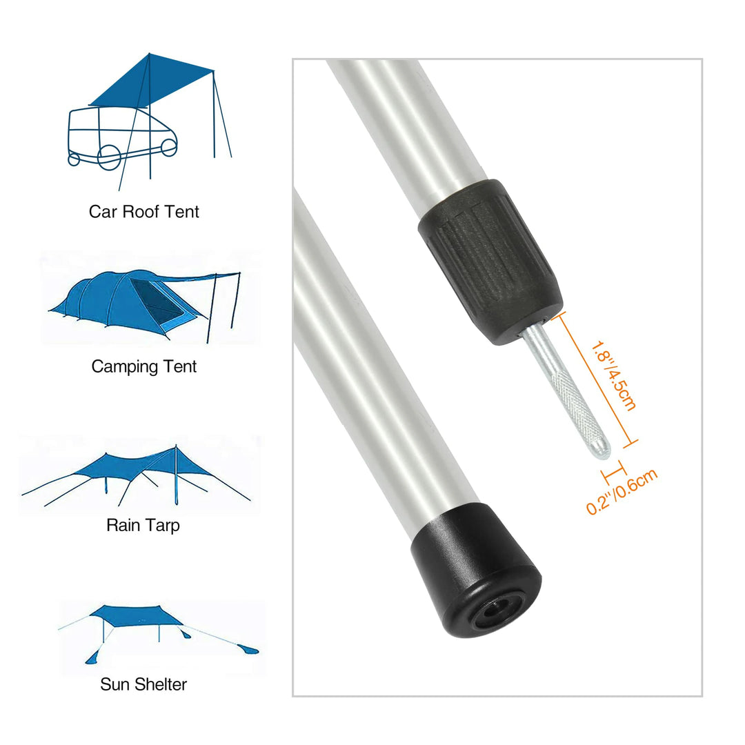 Poteaux de bâche télescopiques réglables en aluminium 