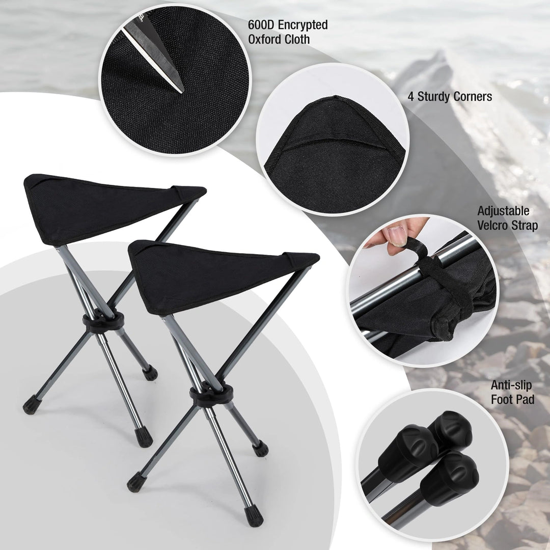 Tabouret de camping trépied léger à 3 pieds 