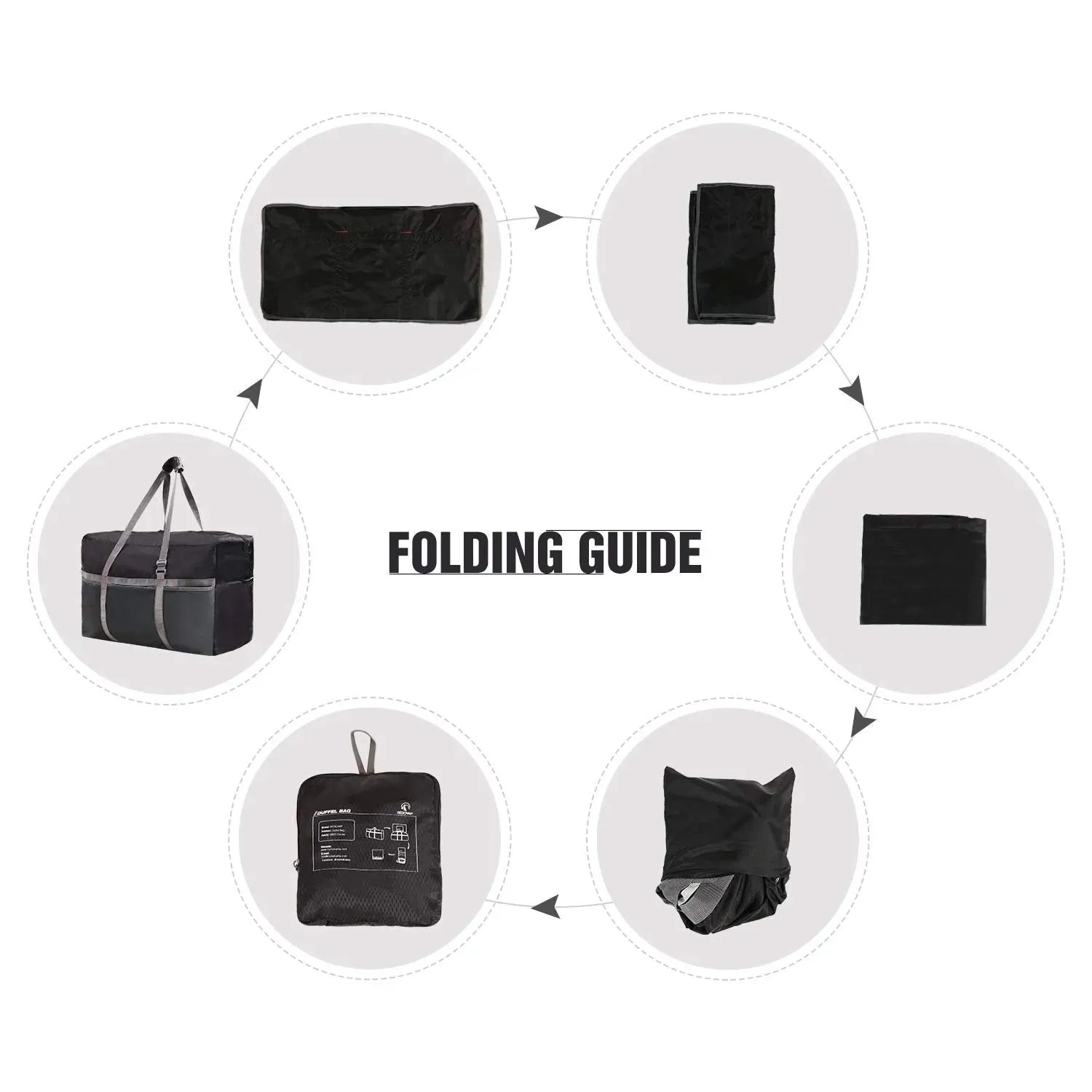 75/96L Large Foldable Travel Bag Lightweight Sports Bag - Redcamp